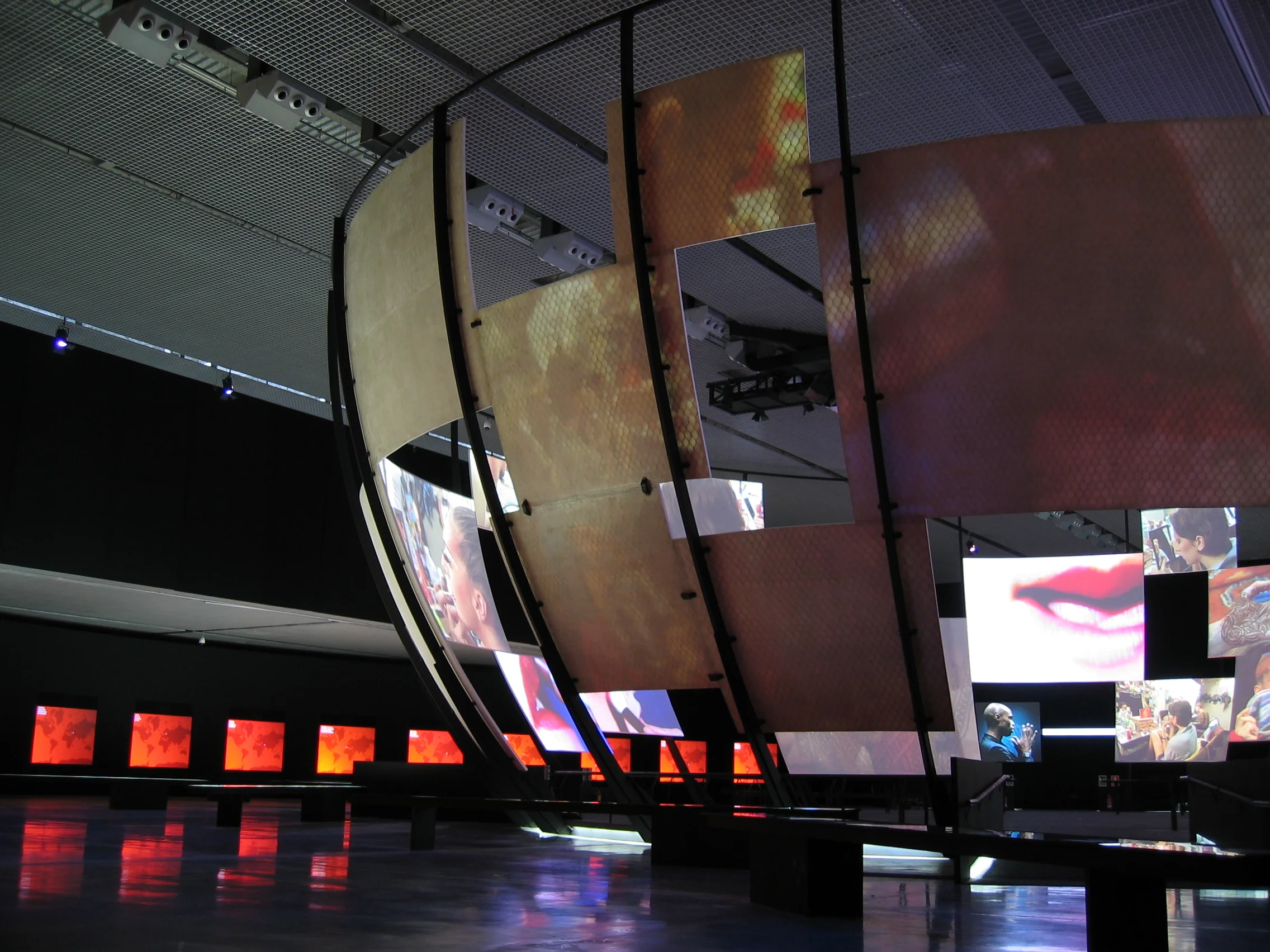  A wall of projections was at the perimeter of the space wrapping the entire experience. 