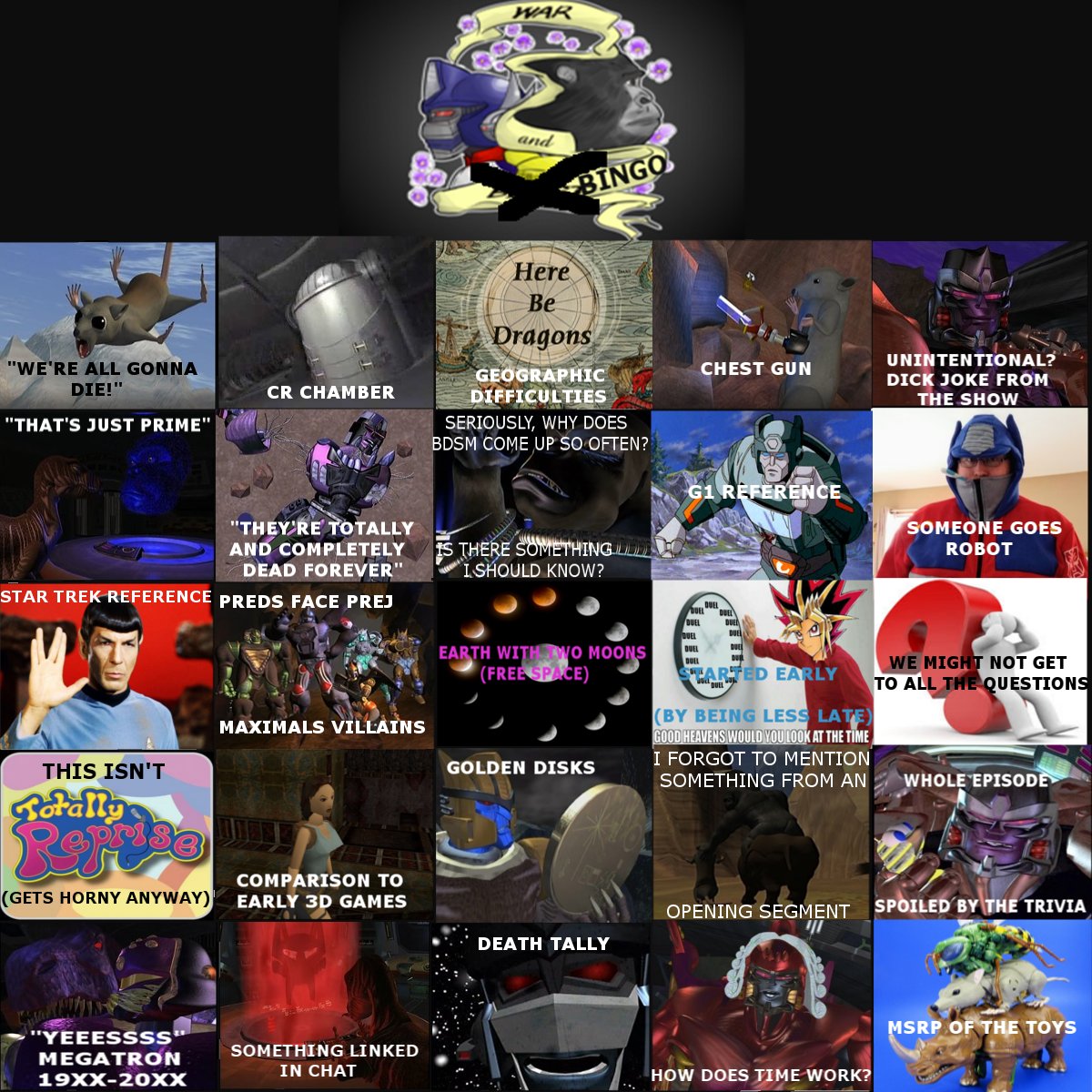 War and Beast Bingo!