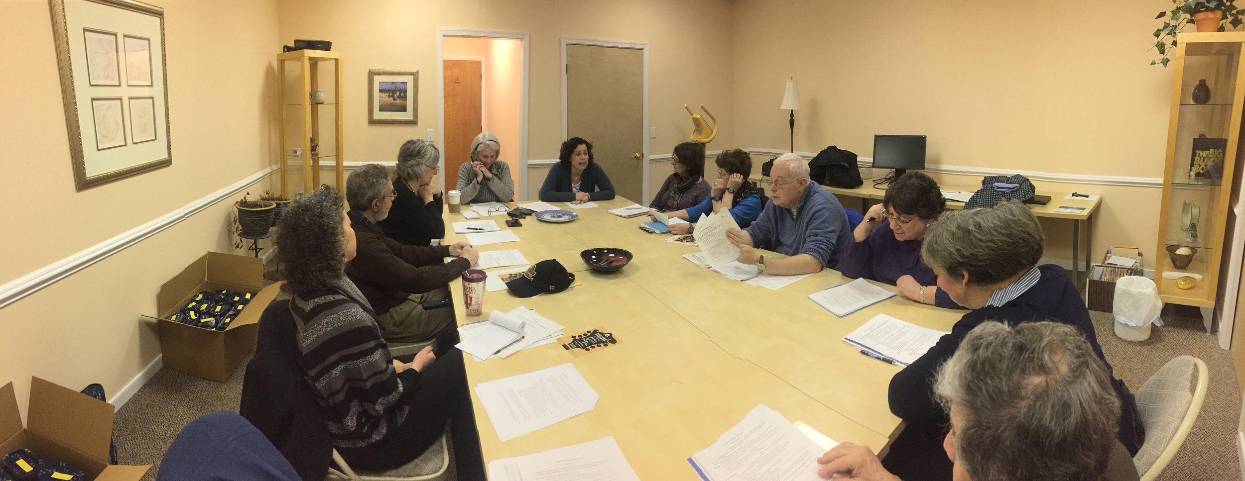 Summer Camp Director, Shelby Apple, presenting to the UJFC Board, 2/9/2017.