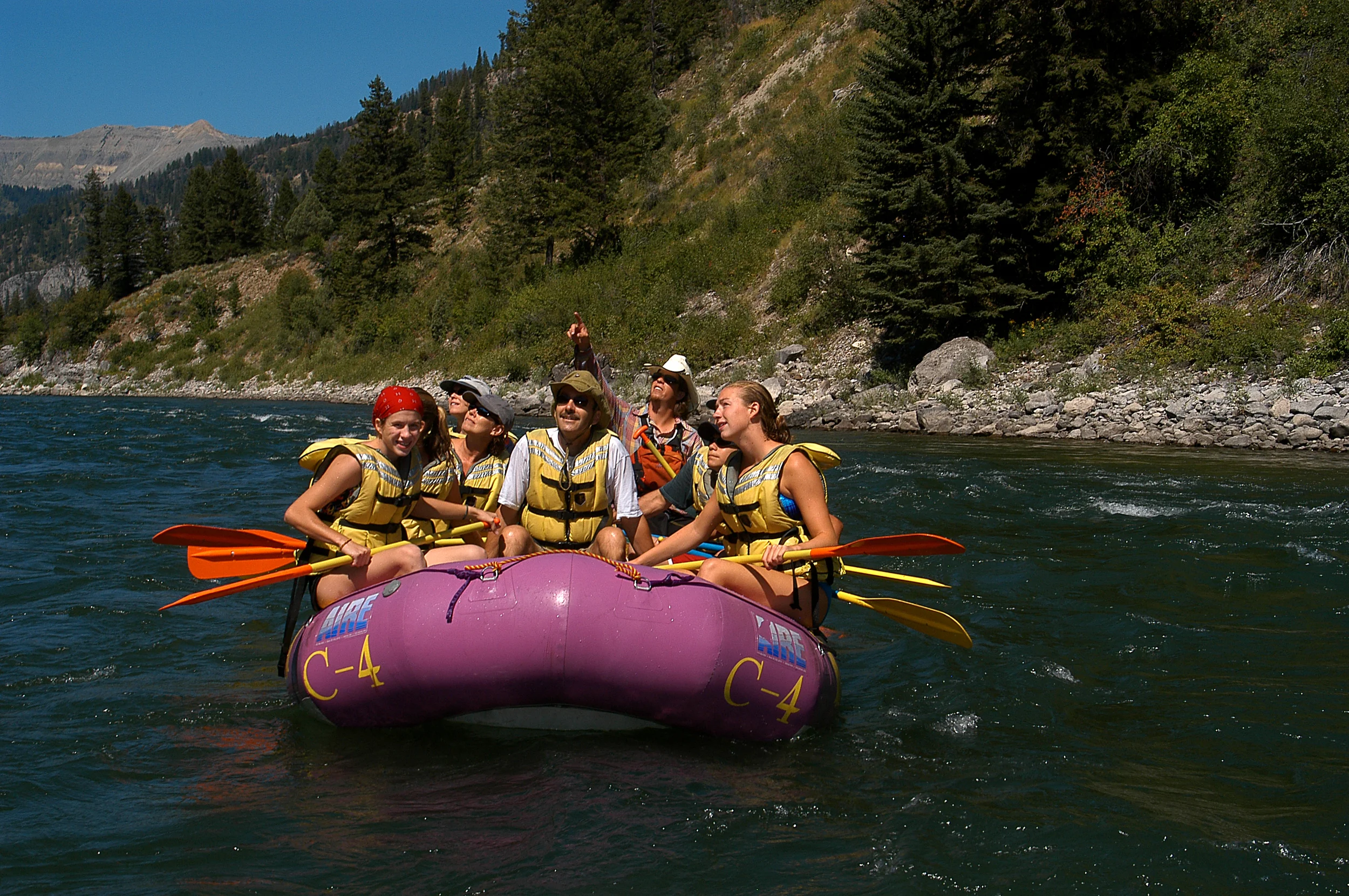Snake River whitewater float on the 8-person Small Boat