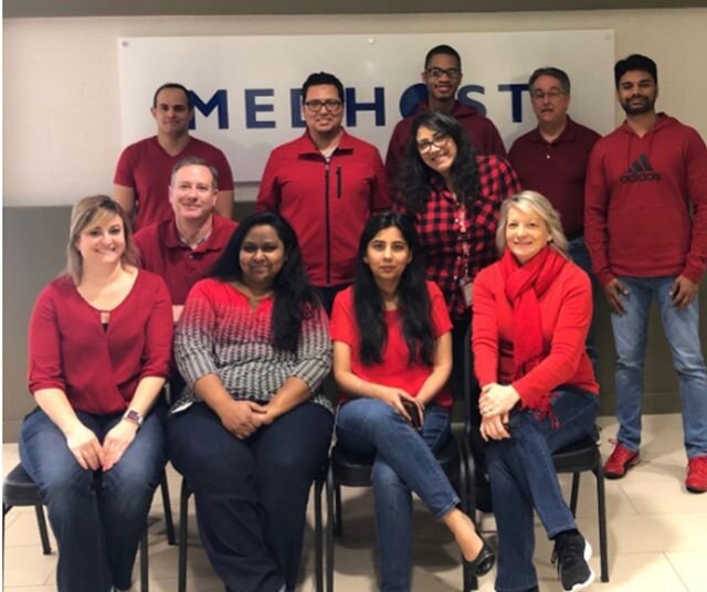 Our friends at MEDHOST going Red for Women! ❤️#AHA