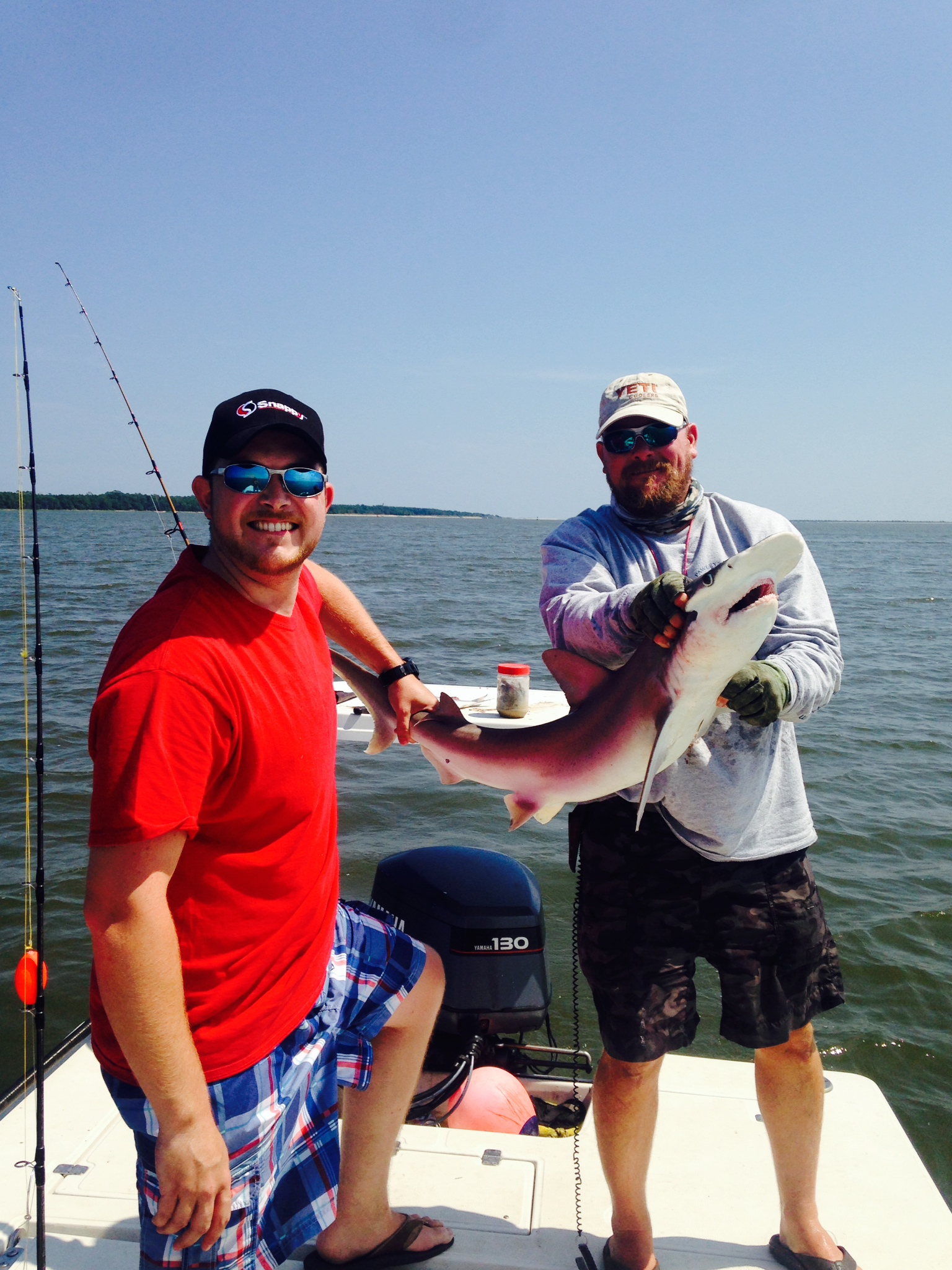A bonnethead shark caught and released in August, 2014.