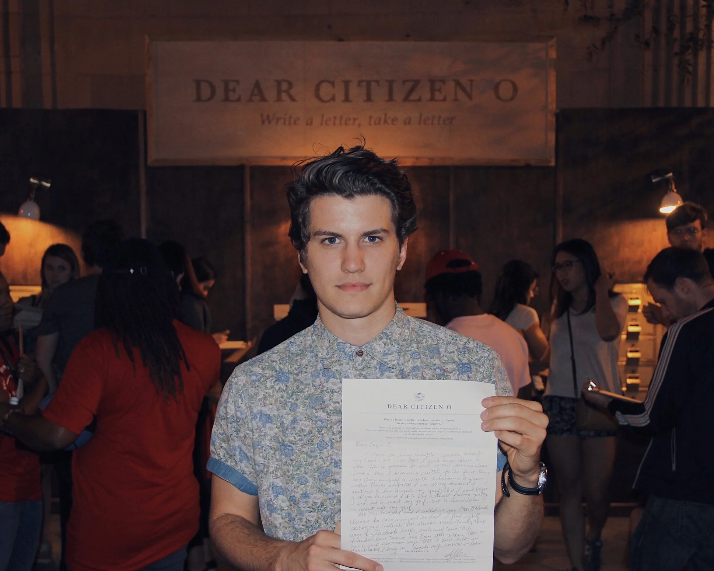 A letter recipient (photo : Jacob Dempsey)