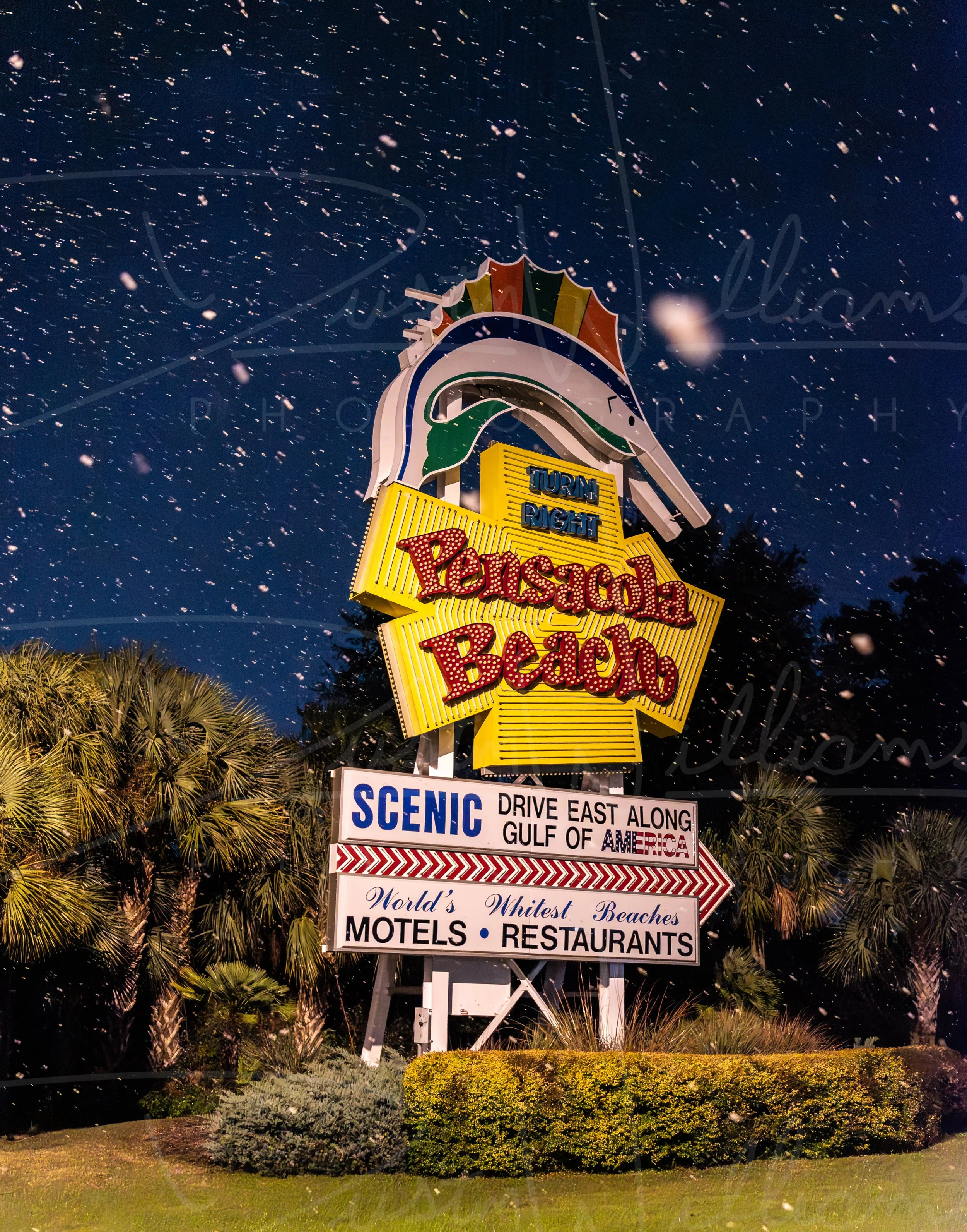 Snow Pensacola Beach Sign 11x14.jpg