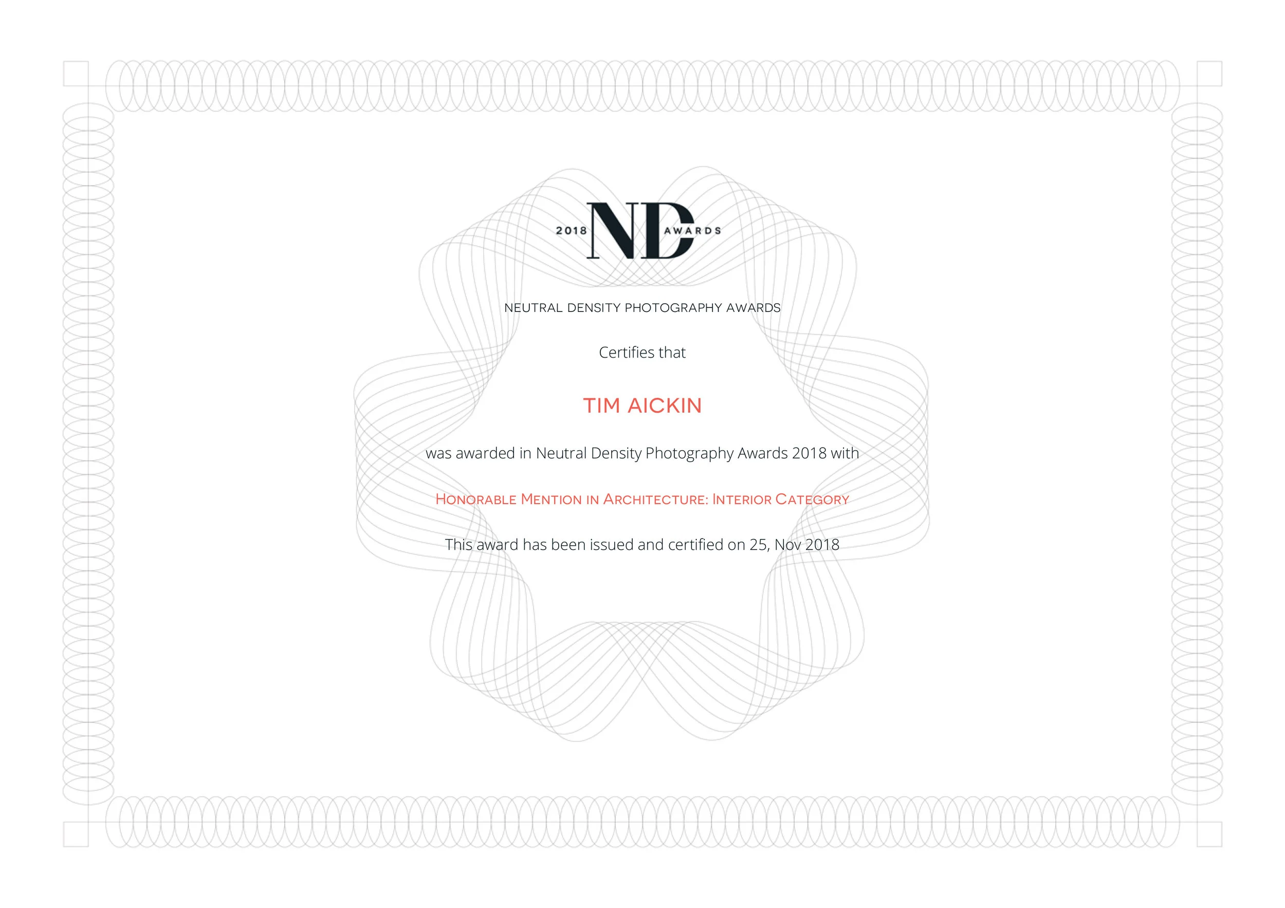 Neutral Density Awards 2018