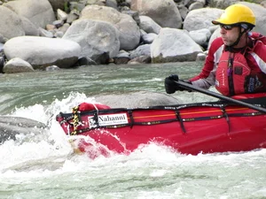 A focused Nahanni Paddler