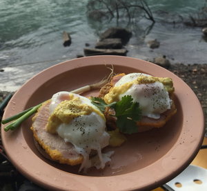 Eggs Benny before a paddle
