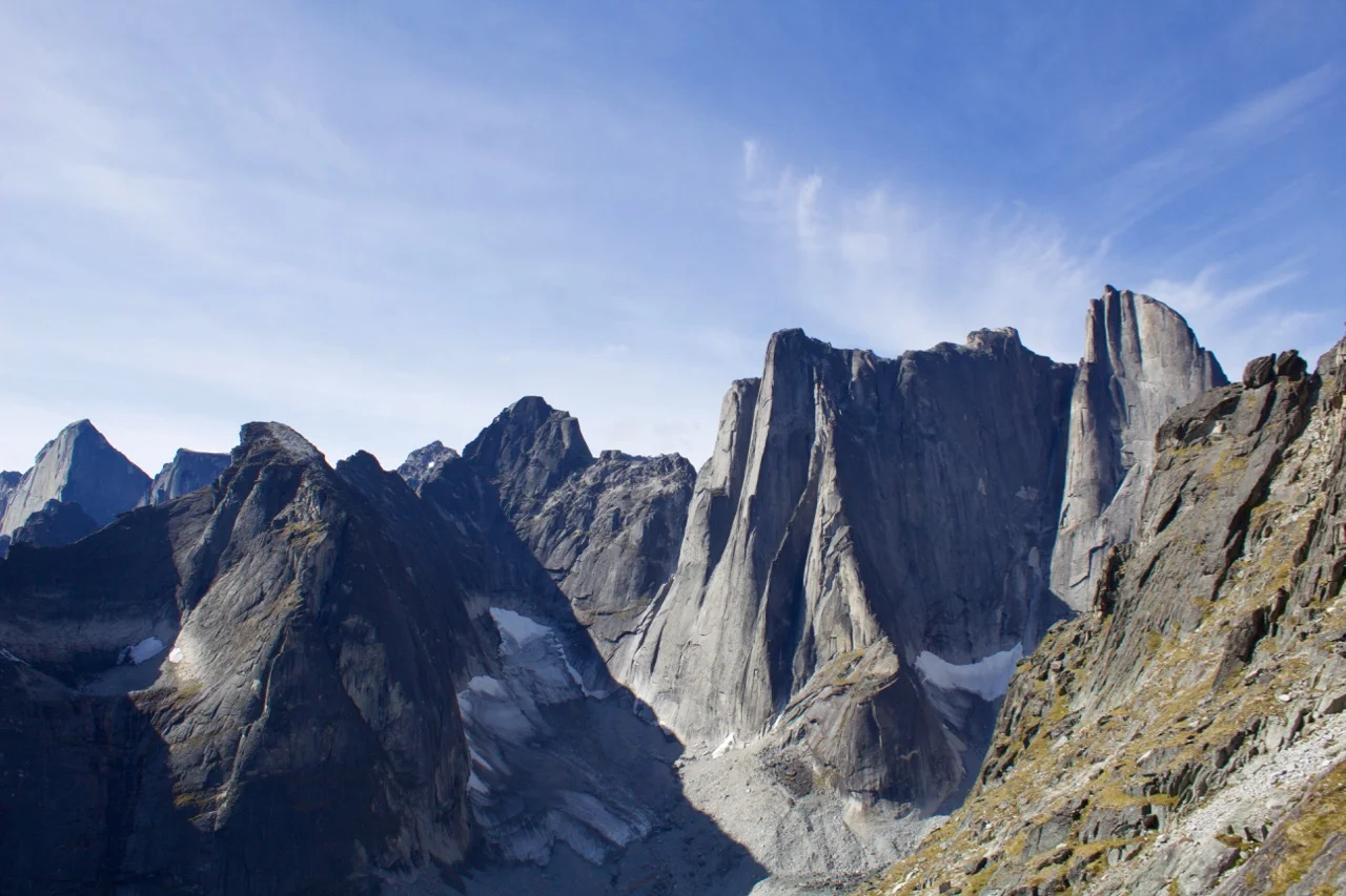 Cirque view of Lotus flower Tower, Nahanni National Park and UNESCO World Heritage Site.