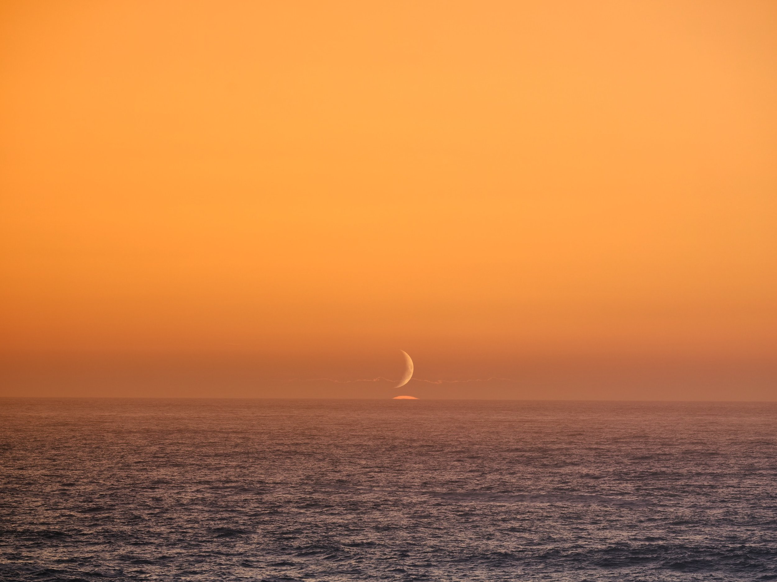 Oregon Moon Sunset