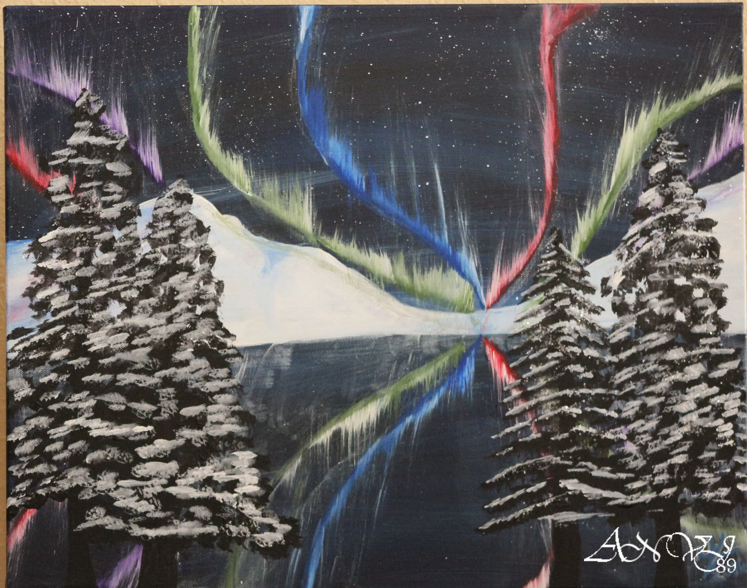 Northern LightsAt Fly Dragon Studios, November 2016Acrylic on canvas