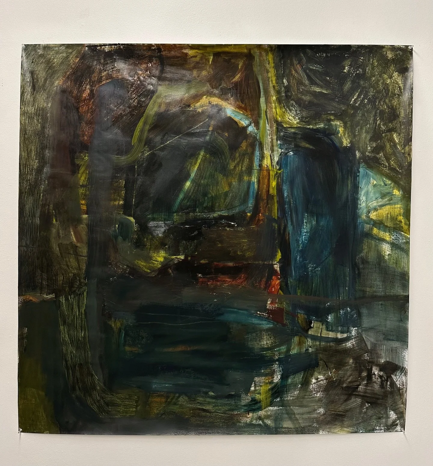 Posting literally the darkest piece I have for Black Friday. And by dark, I mean in terms of value. This is the kind of piece that has so much dark that it doesn&rsquo;t photograph easily. The more I had this piece up on the wall, the more it grew on