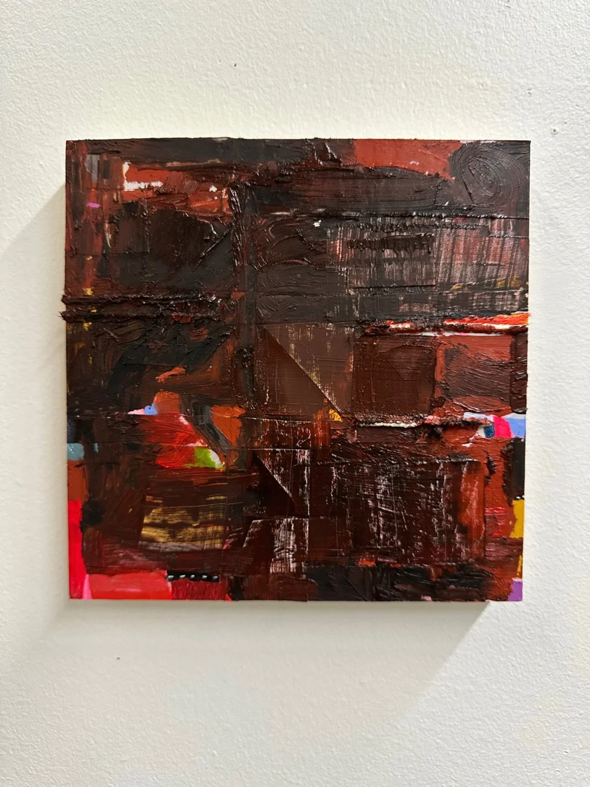 This might be my all time favorite 🥰 It&rsquo;s red, red, and more red. I started this piece with the only oil stick colors I had&mdash;red and black. I then wanted to add oil paint, and the only color I had was red. So I was destined for an uber re