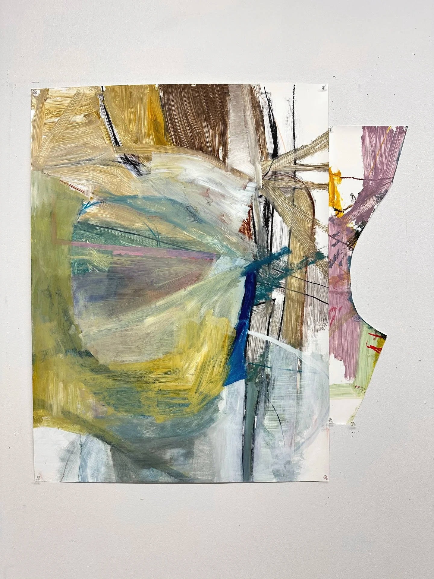 A tiny escape from the rectangle 🕊️

#abstractpainting #abstractart #saic #chicagoart #collageart