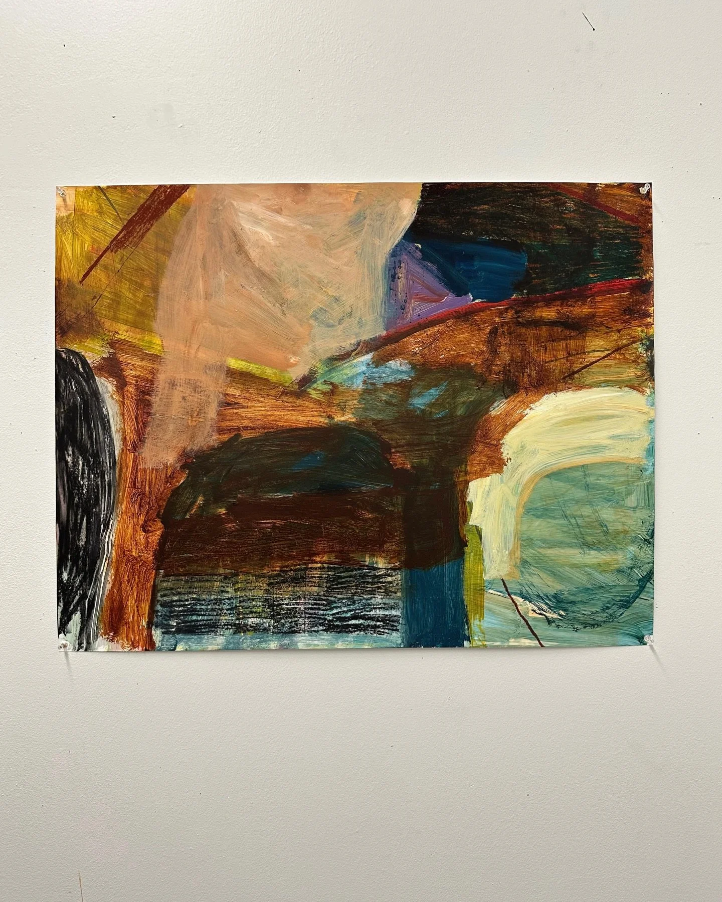 This!! I think this is one of those pieces that I have to keep and I don&rsquo;t know why. Maybe it&rsquo;s the colors or maybe it&rsquo;s the mark making. I find this whole situation of a painting absolutely delightful. I&rsquo;m also really pleased