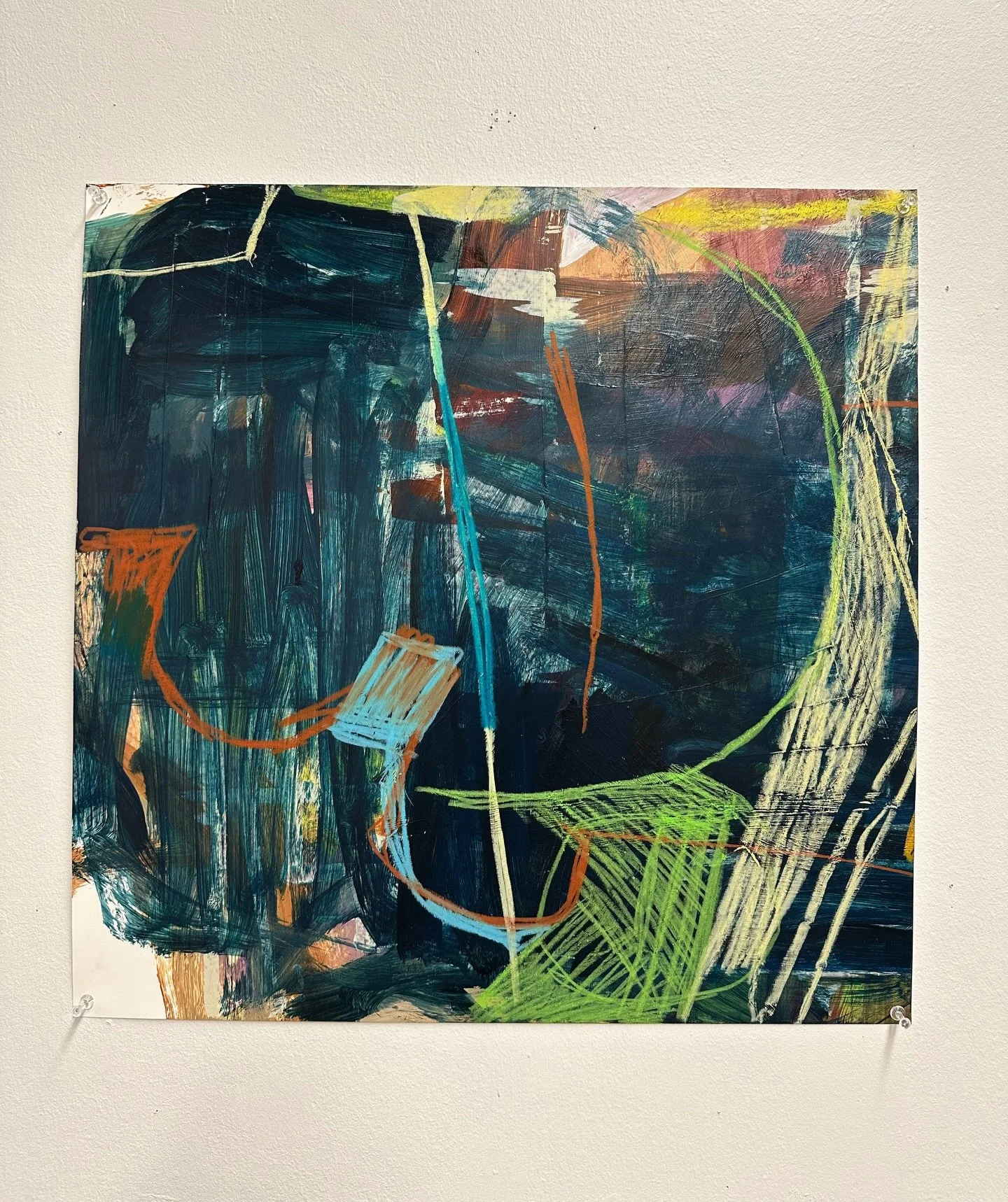 It feels like this piece was left mid-sentence. Like an incomplete thought that was never meant to be resolved.

#abstractpainting #artstudio #saic #artwork #paintings