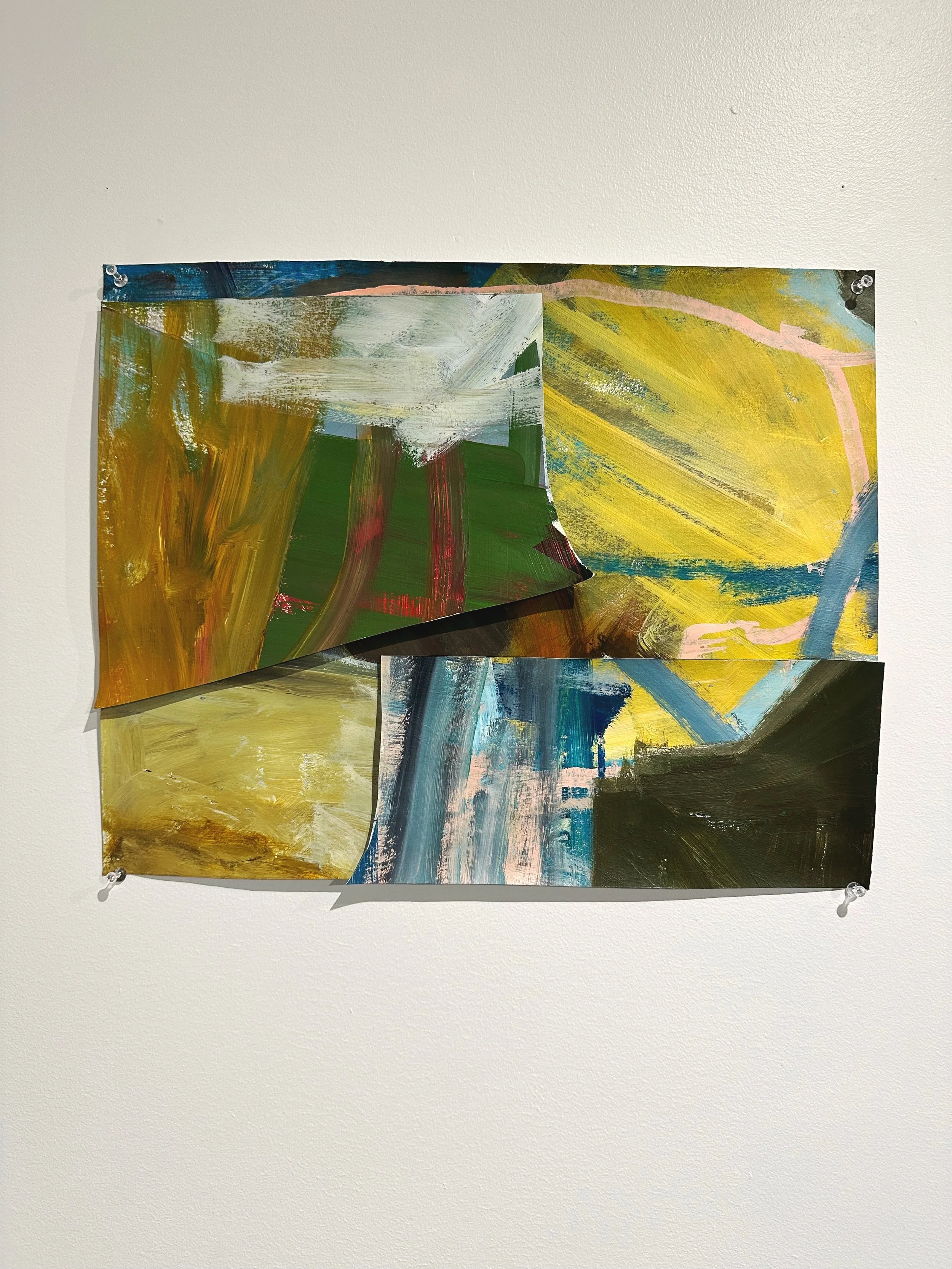 Fresh and a little wobbly 😅

#abstractpainting #abstractart #mixedmediapainting #collageart #saic