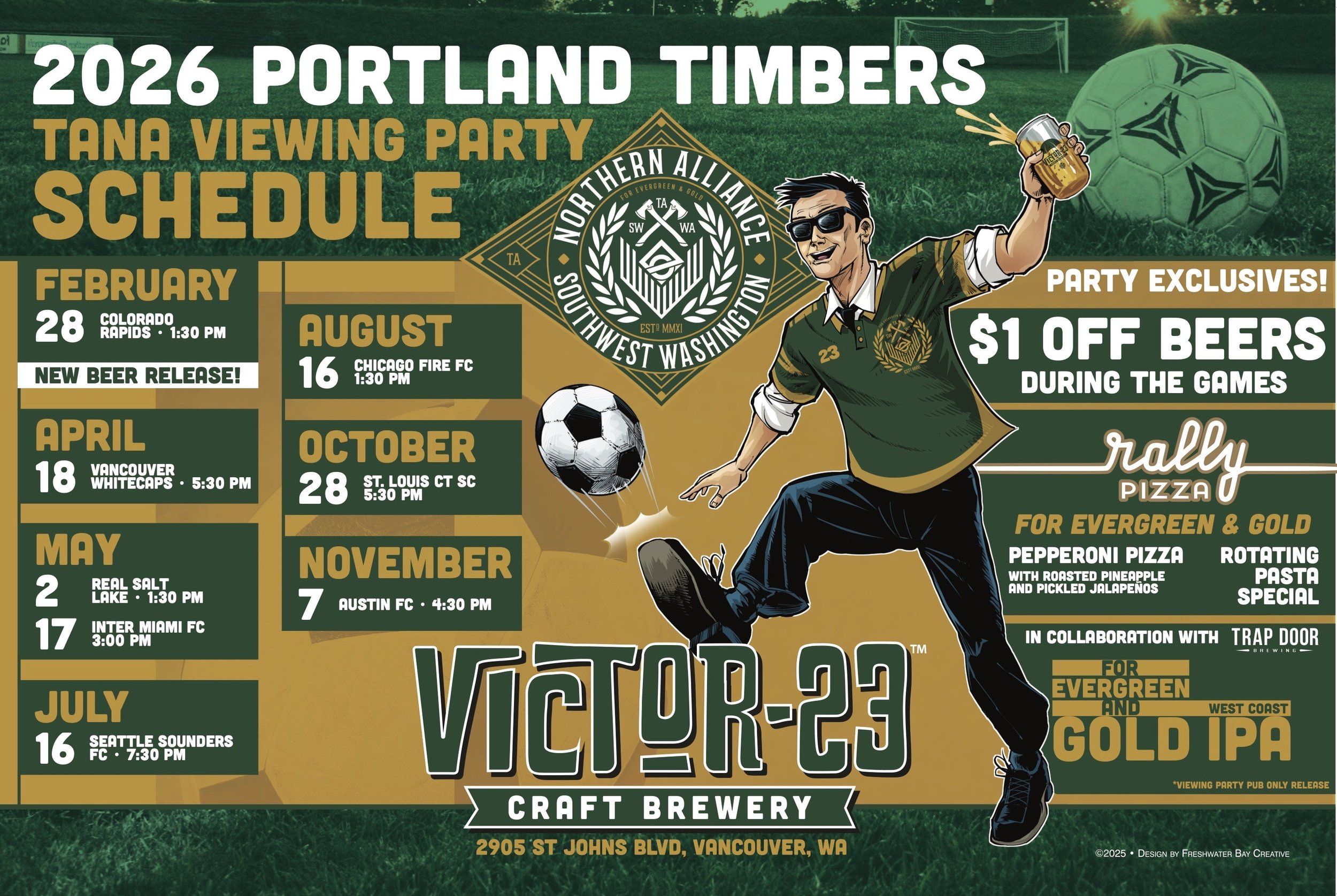 2026 Timbers TANA viewing schedule