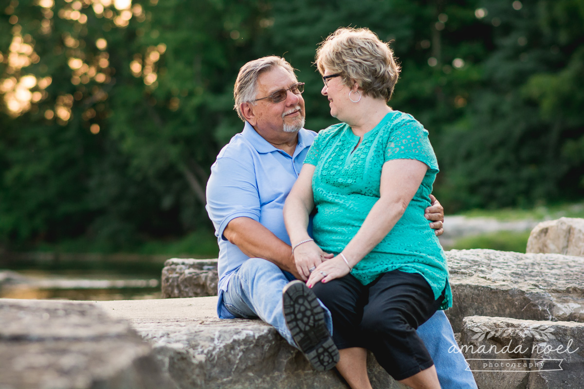 Springfield OH Lifestyle Couple Photographer | Amanda Noel Photography | older couple love and fun with motorcycle golden hour sunset