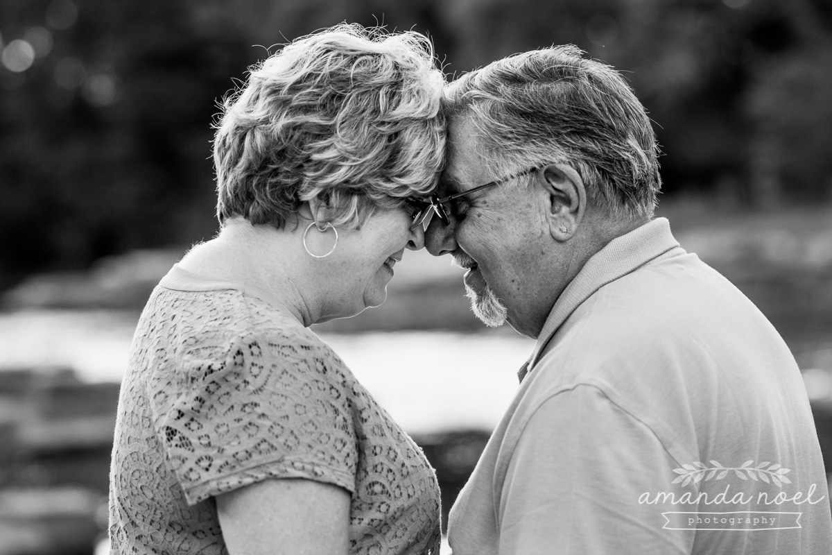 Springfield OH Lifestyle Couple Photographer | Amanda Noel Photography | older couple love and fun with motorcycle golden hour sunset