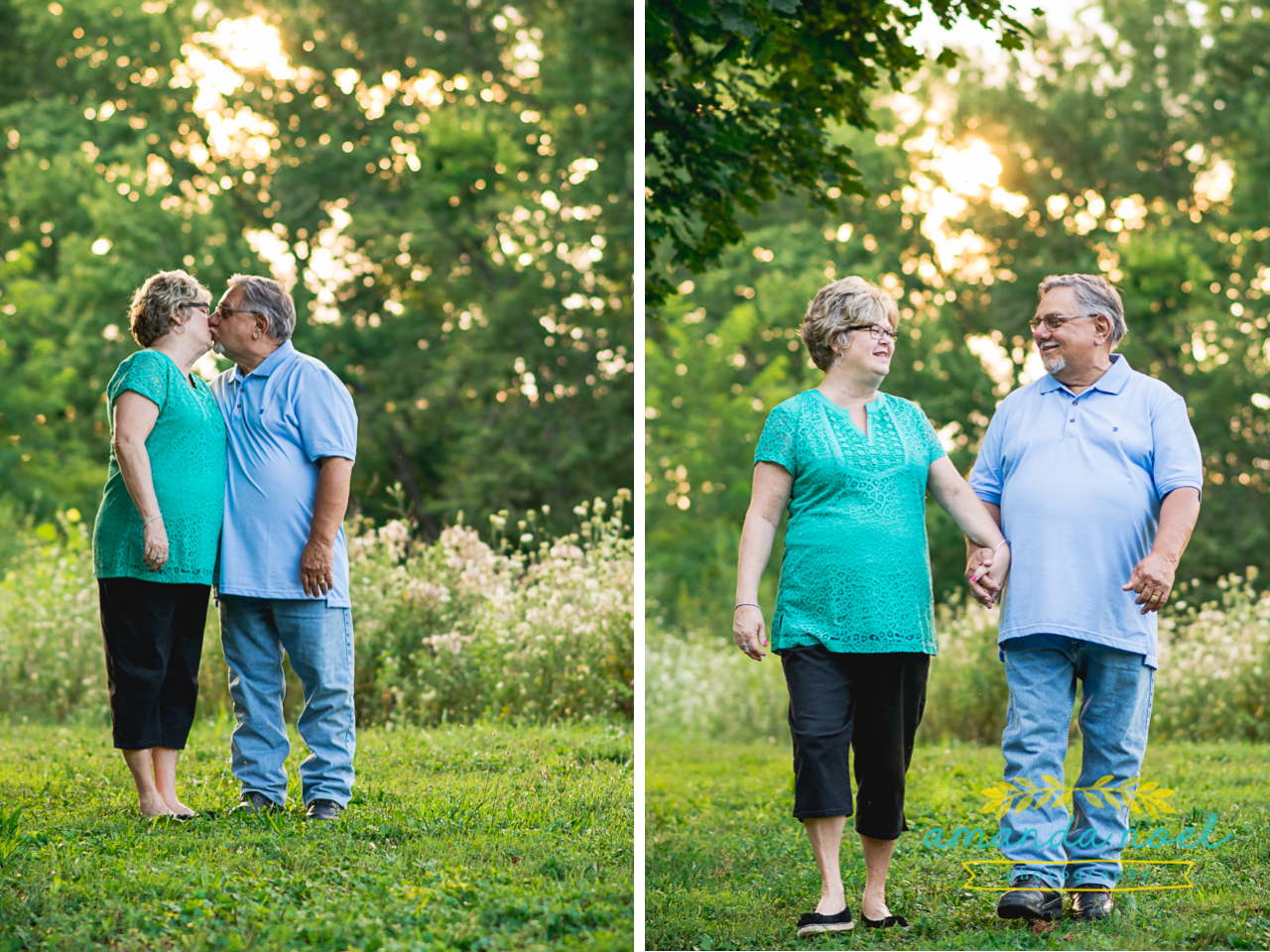 Springfield OH Lifestyle Couple Photographer | Amanda Noel Photography | older couple love and fun with motorcycle golden hour sunset