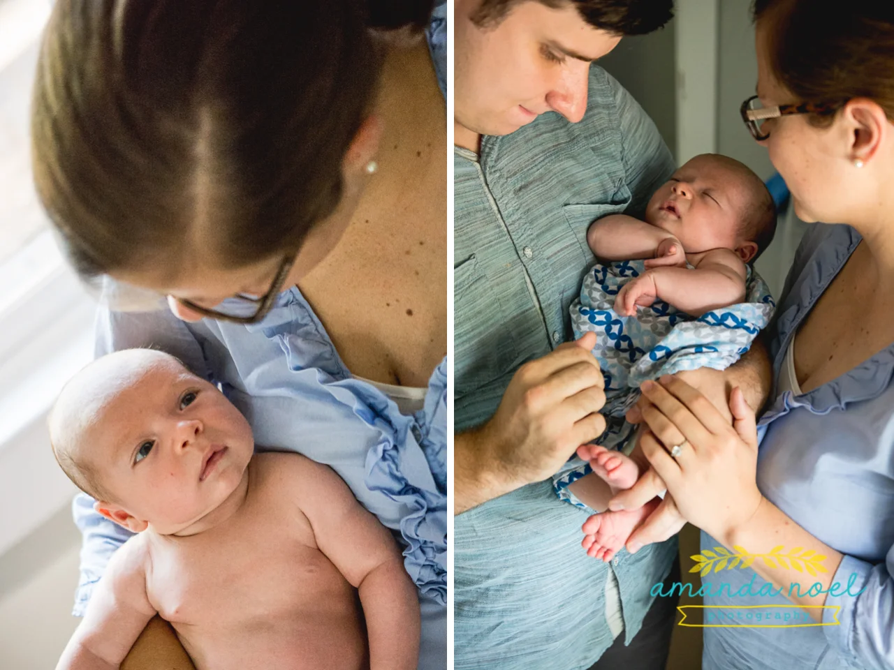 Springfield OH Lifestyle Newborn Photographer | Amanda Noel Photography | baby boy sister in home session