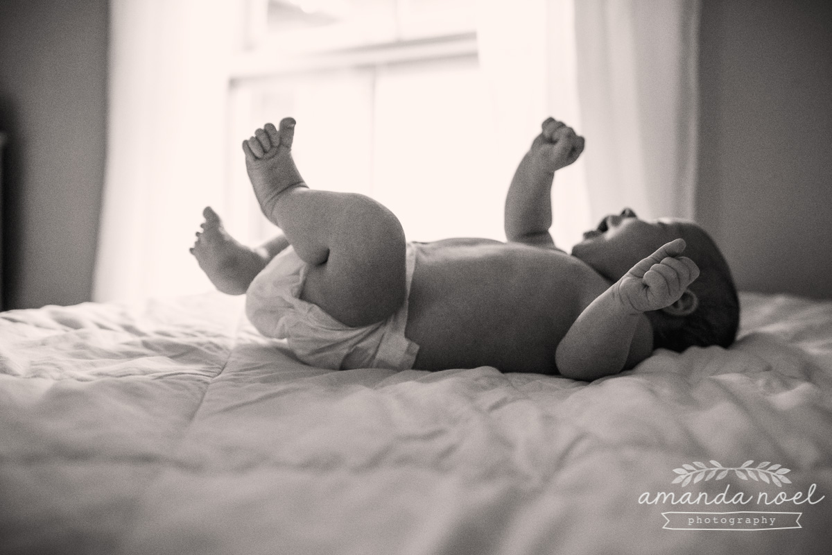 Springfield Lifestyle Newborn Photographer | Amanda Noel Photography | in home newborn session with toddler sibling