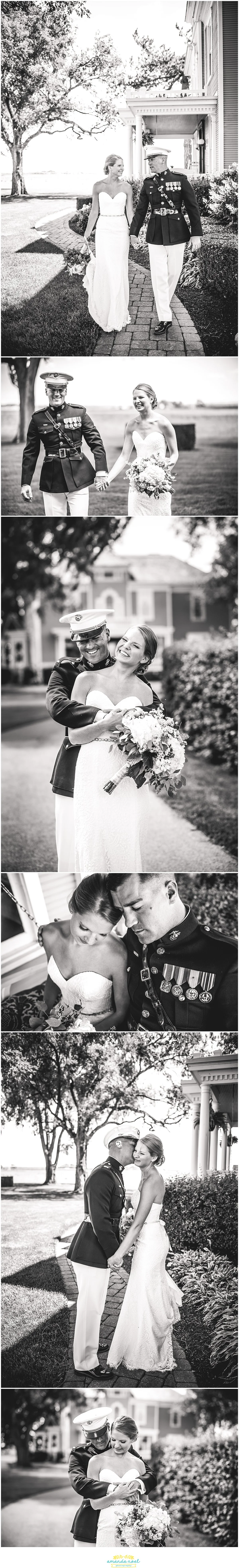 outdoor couple portaits black and white