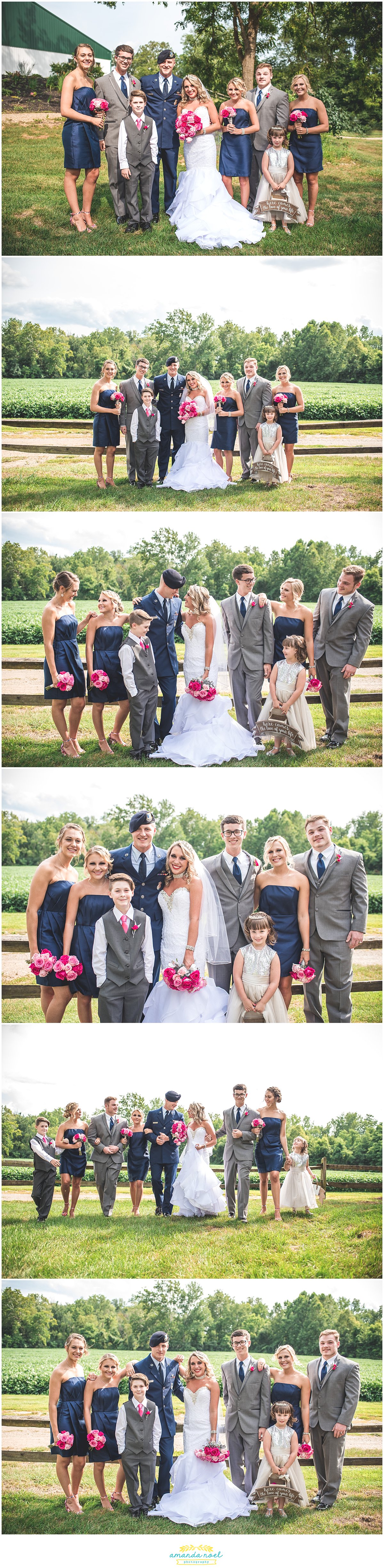 Springfield Ohio wedding party portraits