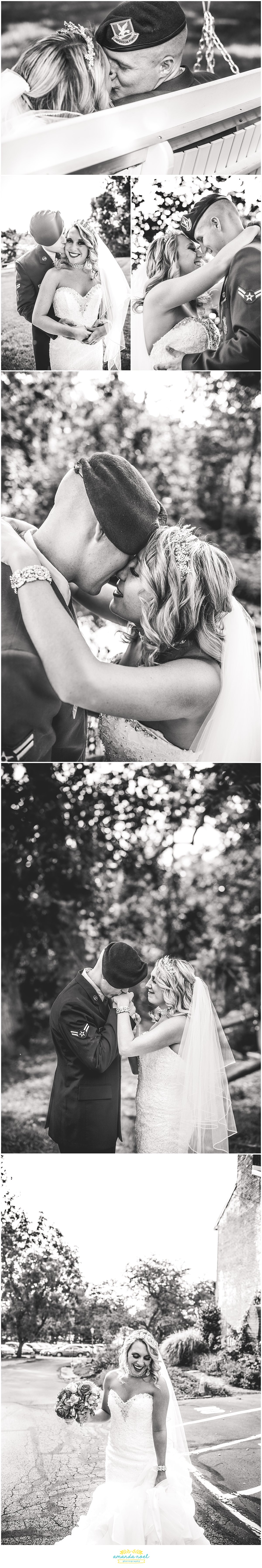 Springfield Ohio Wedding couple portraits black and white