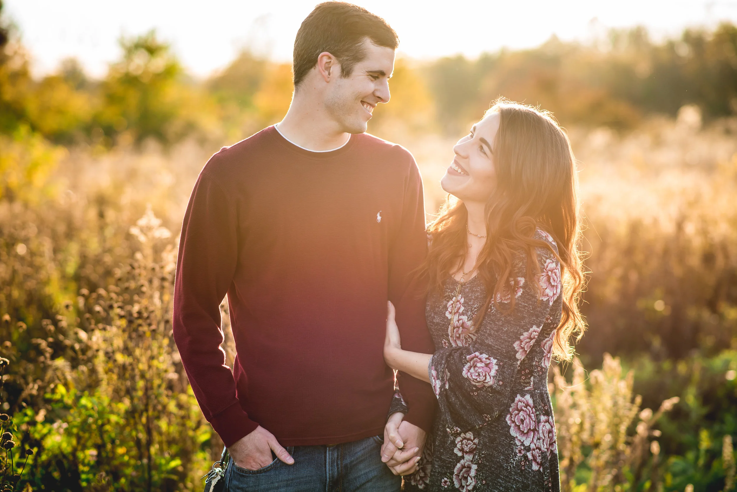 Columbus Ohio wedding photographer dreamy couple at sunset 