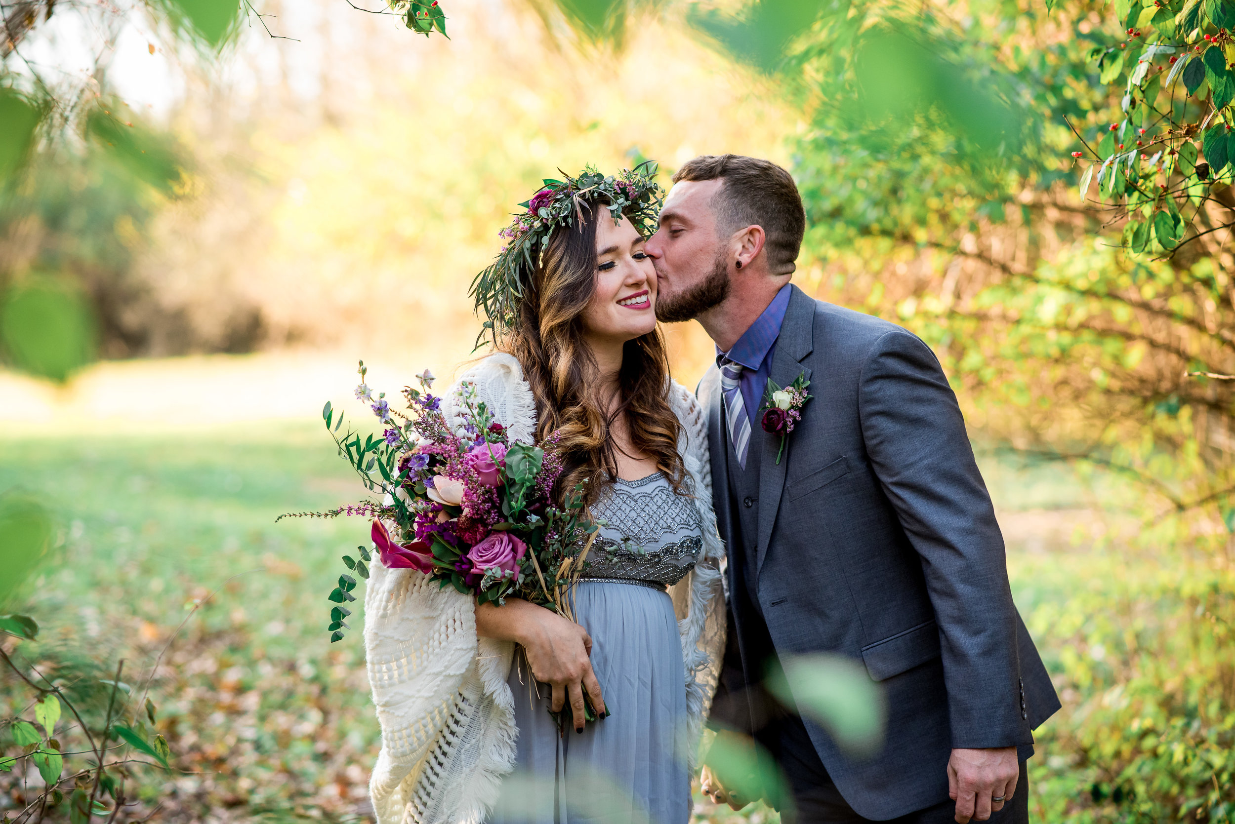Columbus Ohio Wedding Photography | romantic elopement in the woods