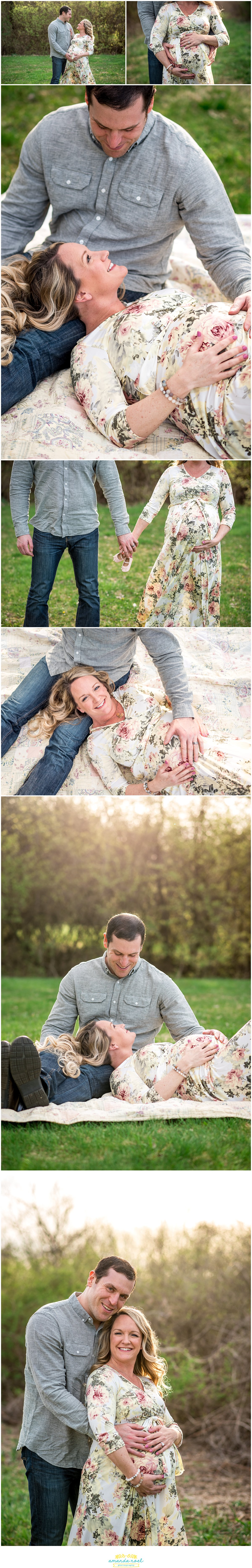 Dayton Ohio maternity photographer | Amanda Noel Photography | Spring sunset maternity session