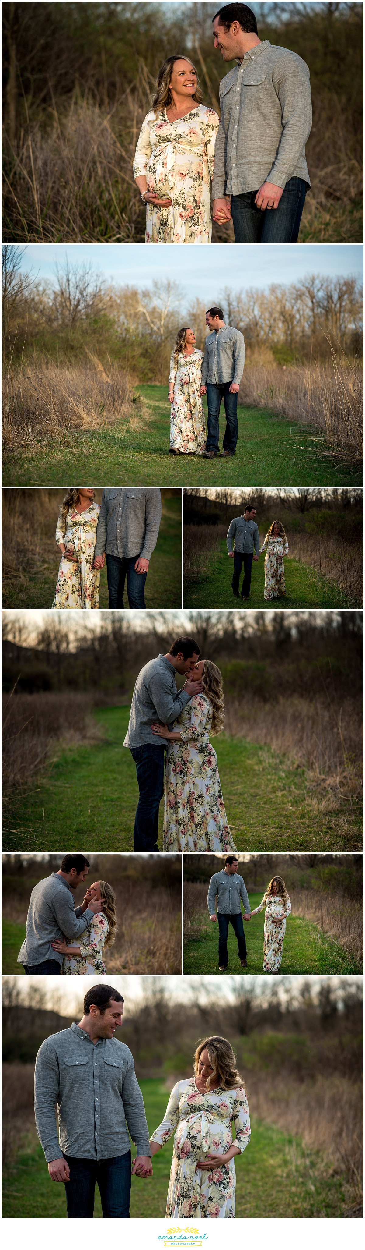 Dayton Ohio maternity photographer | Amanda Noel Photography | Spring sunset maternity session