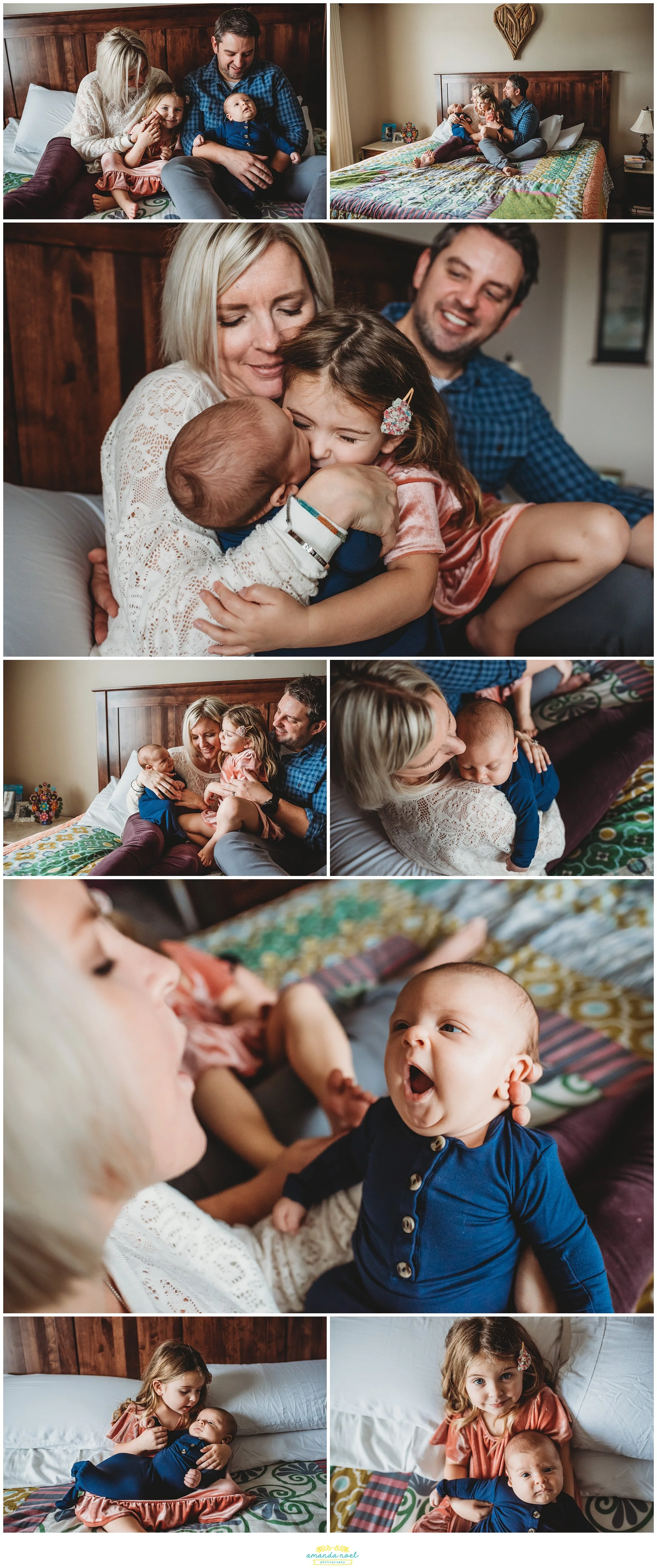 Springboro Ohio Newborn Photographer | Amanda Noel Photography | cozy in home session with big sister