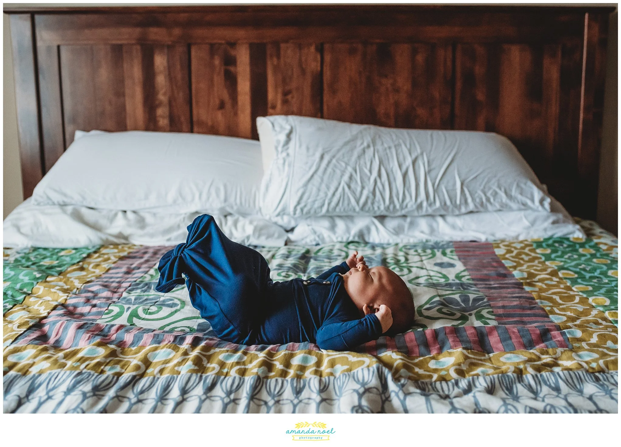 Dayton Ohio Newborn Photographer | Amanda Noel Photography | cozy in home baby boy newborn session