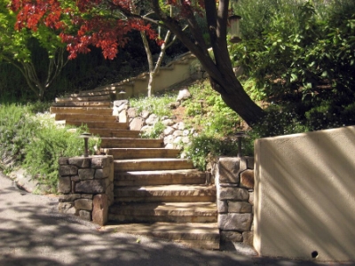 Marin County stone stairs