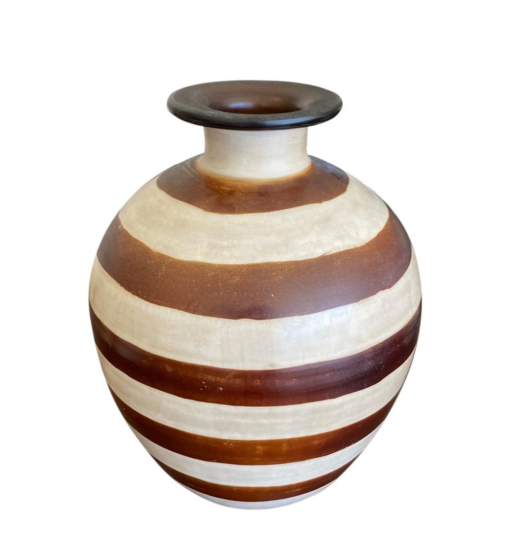 Peruvian Chulucanas Studio Horizontal Striped Vase — nick bianco