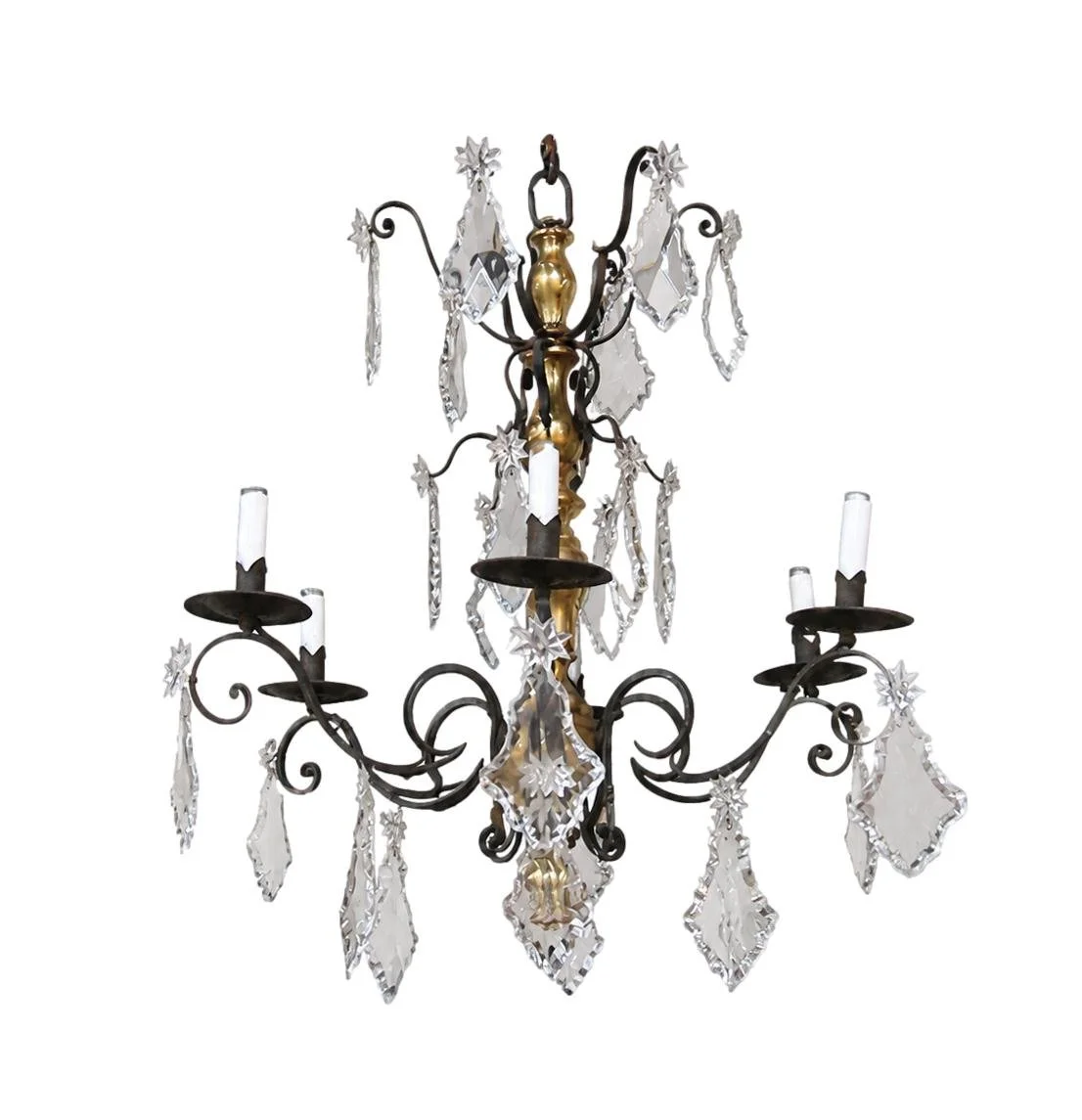 Italian Chandelier Giltwood Iron Crystal1.jpeg