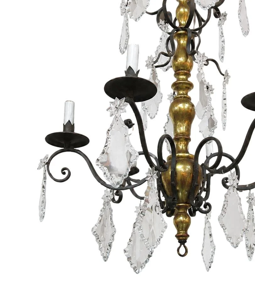 Italian Chandelier Giltwood Iron Crystal3.jpeg