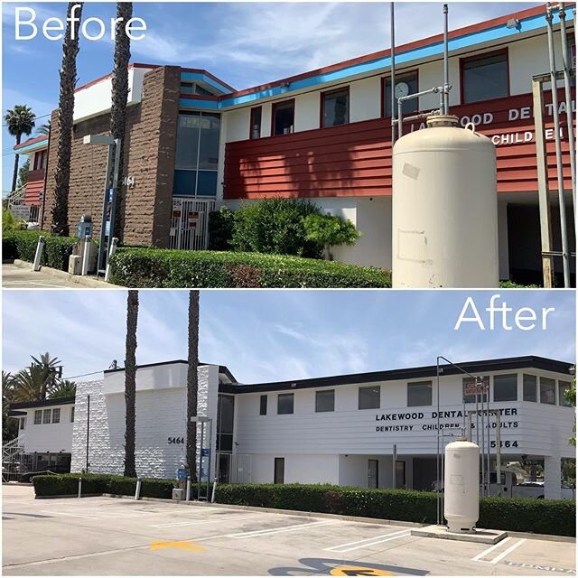 What a huge transformation for our client in Lakewood CA. Call us today for a free estimate to transform your business or house as well ! #worldofcolorpainting