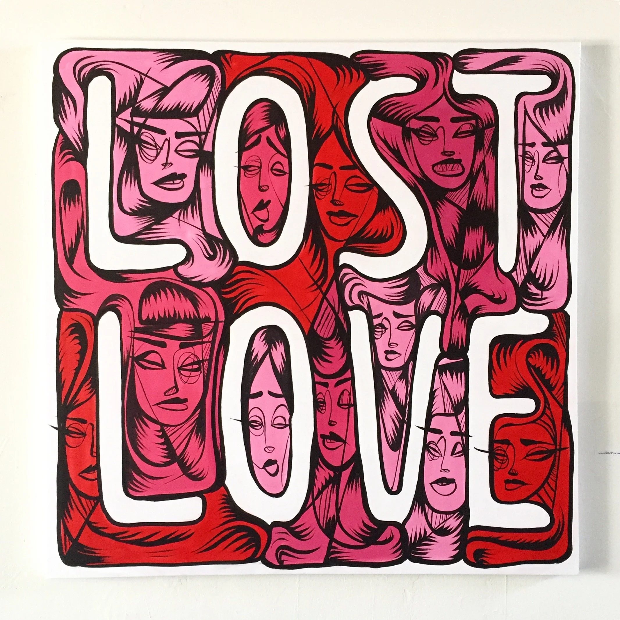  Lost Love, Acrylic on Canvas 48” x 48”, 2016 Private Collection 