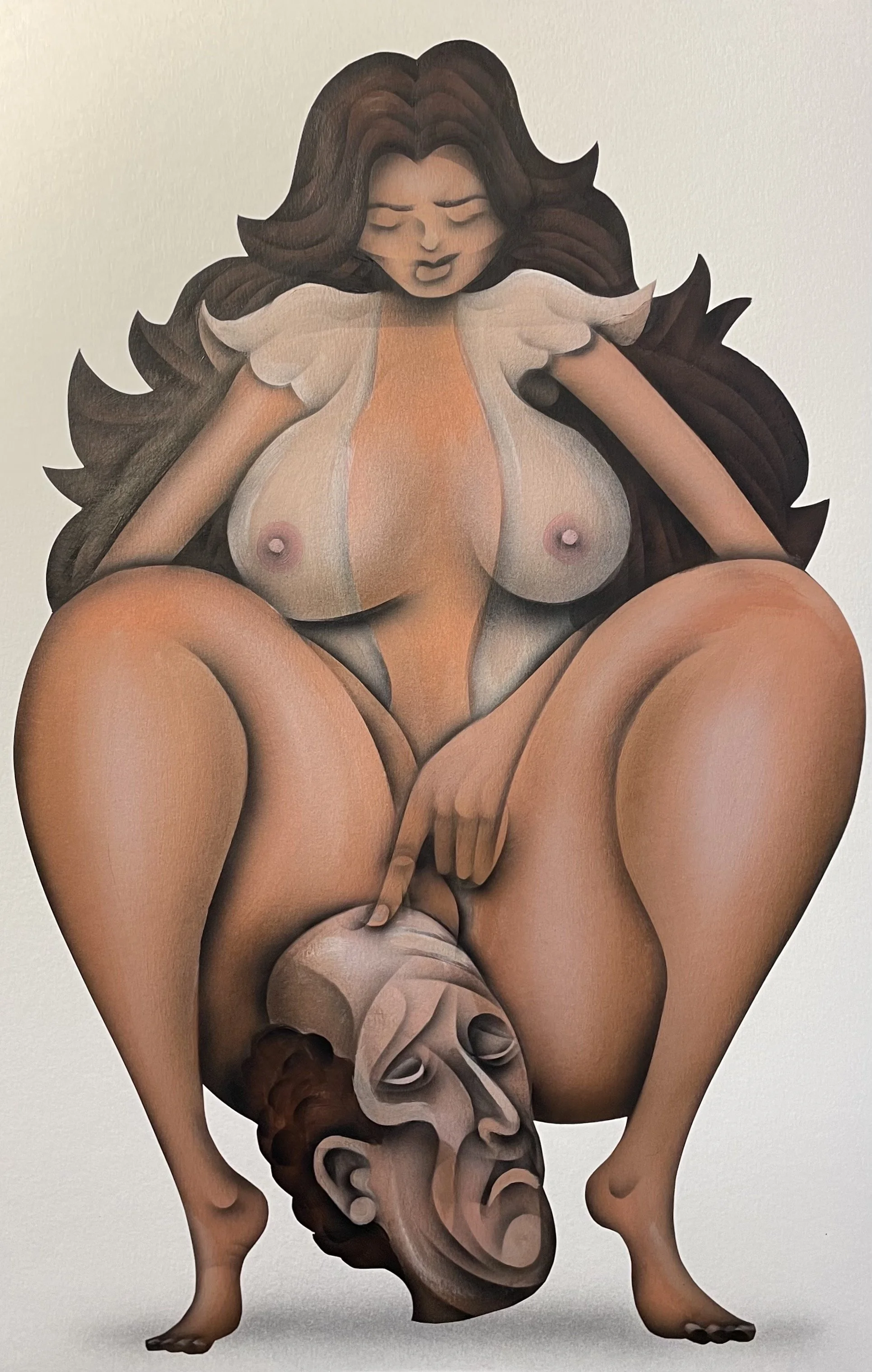   Head after Namio Harukawa, 2022  Acrylic and pencil on watercolor paper 12” x 18” - 30 cm x 46 cm      Price on Request    