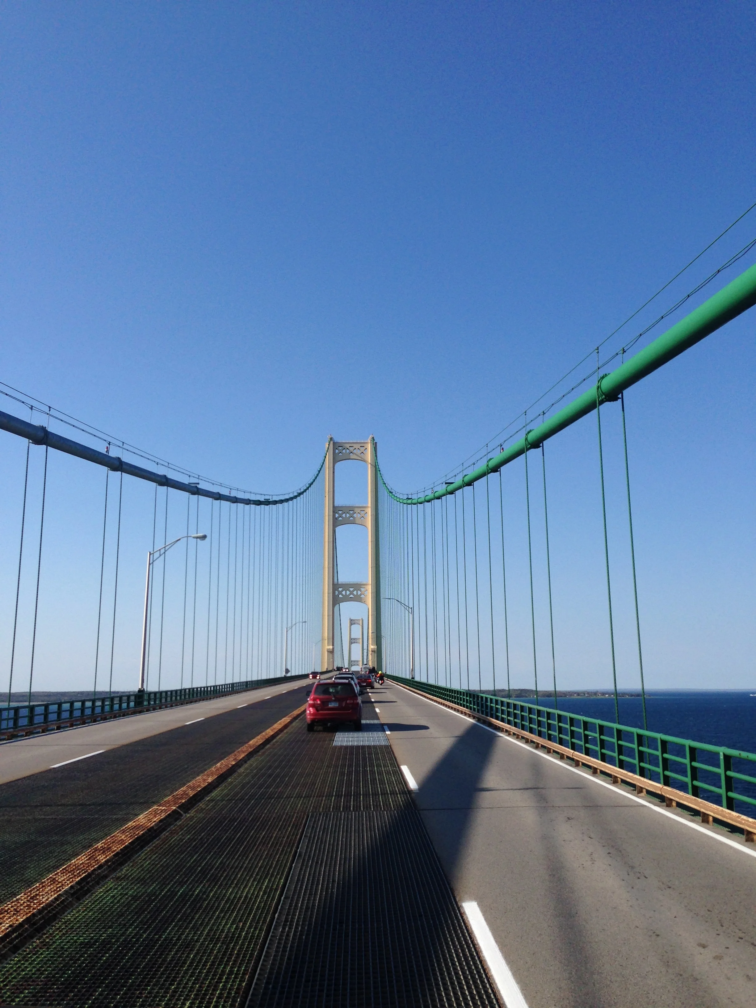 Crossing into the beautiful Upper Peninsula. Cabin, here we come!
