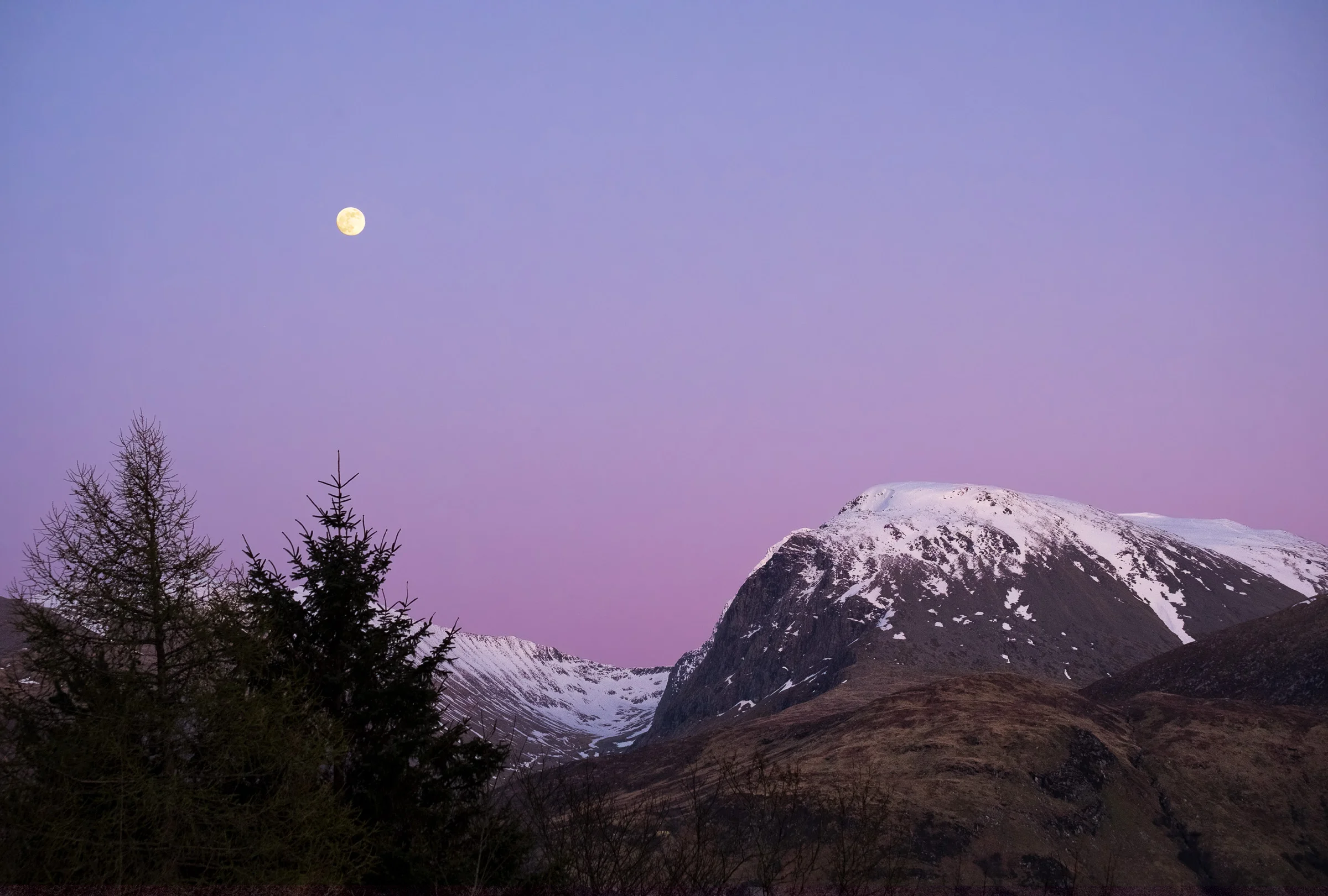 Ben Nevis and Full Moon - Fort William Scotland
