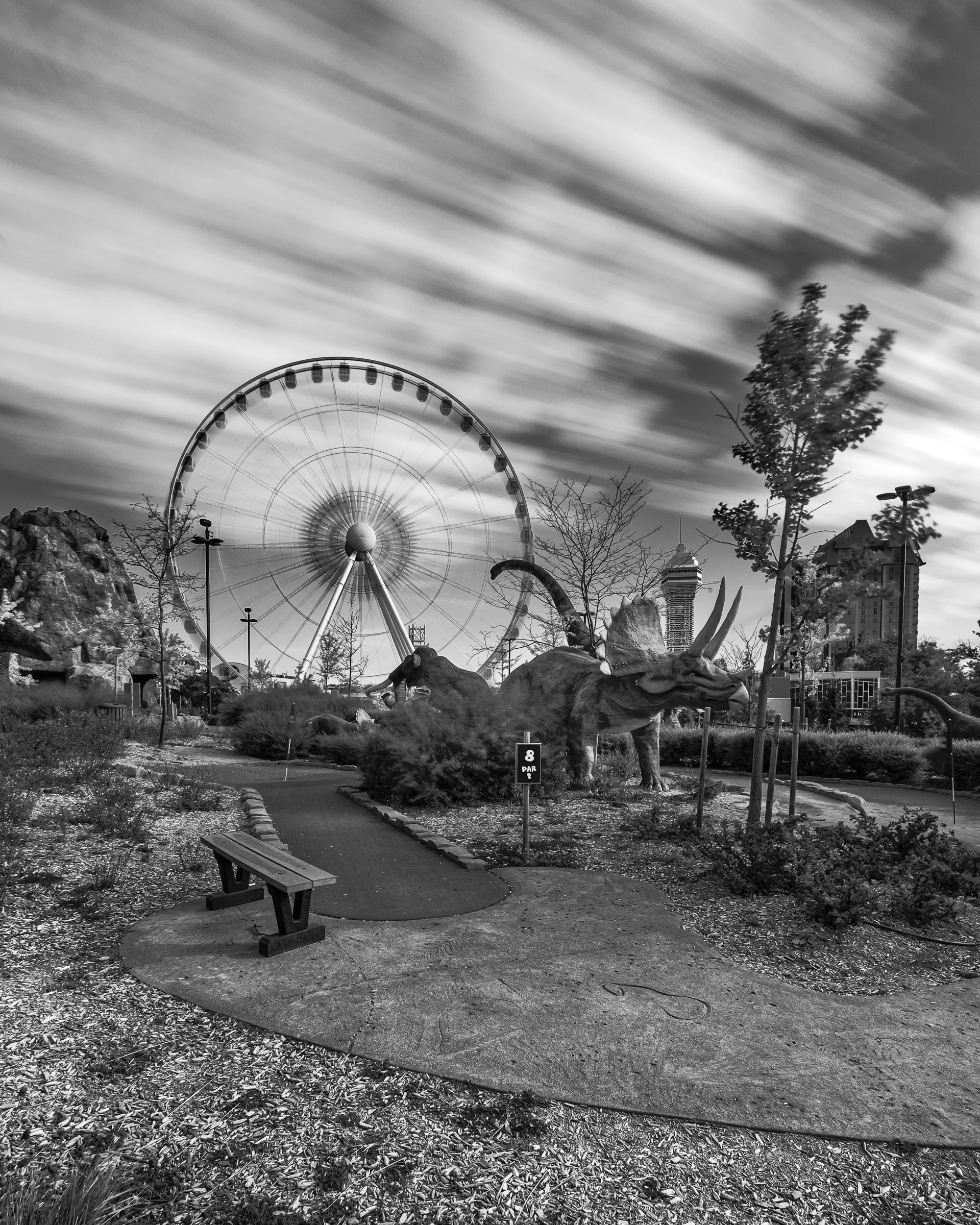 Dinosaurs at the Falls