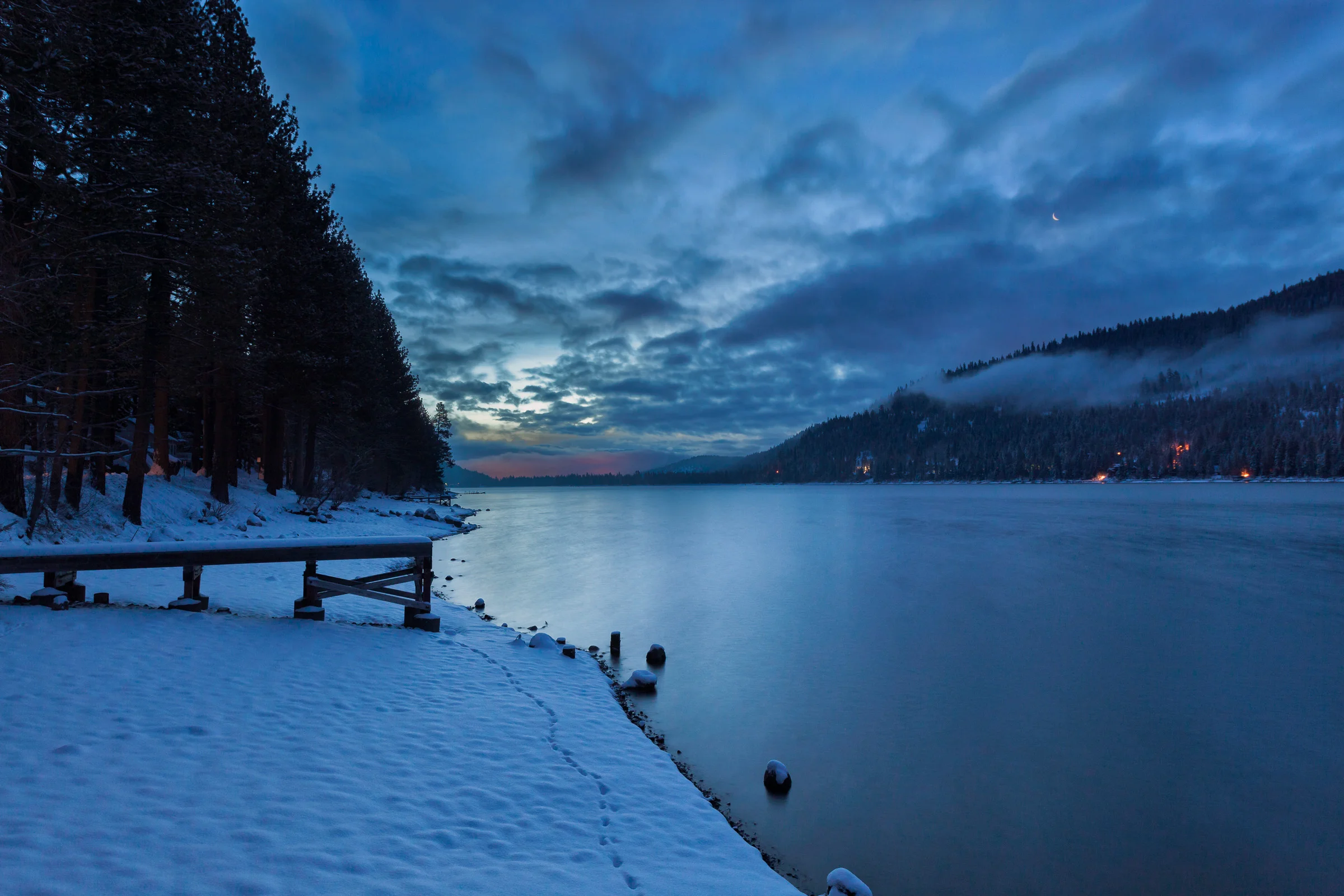Donner Lake and Crescent Moon