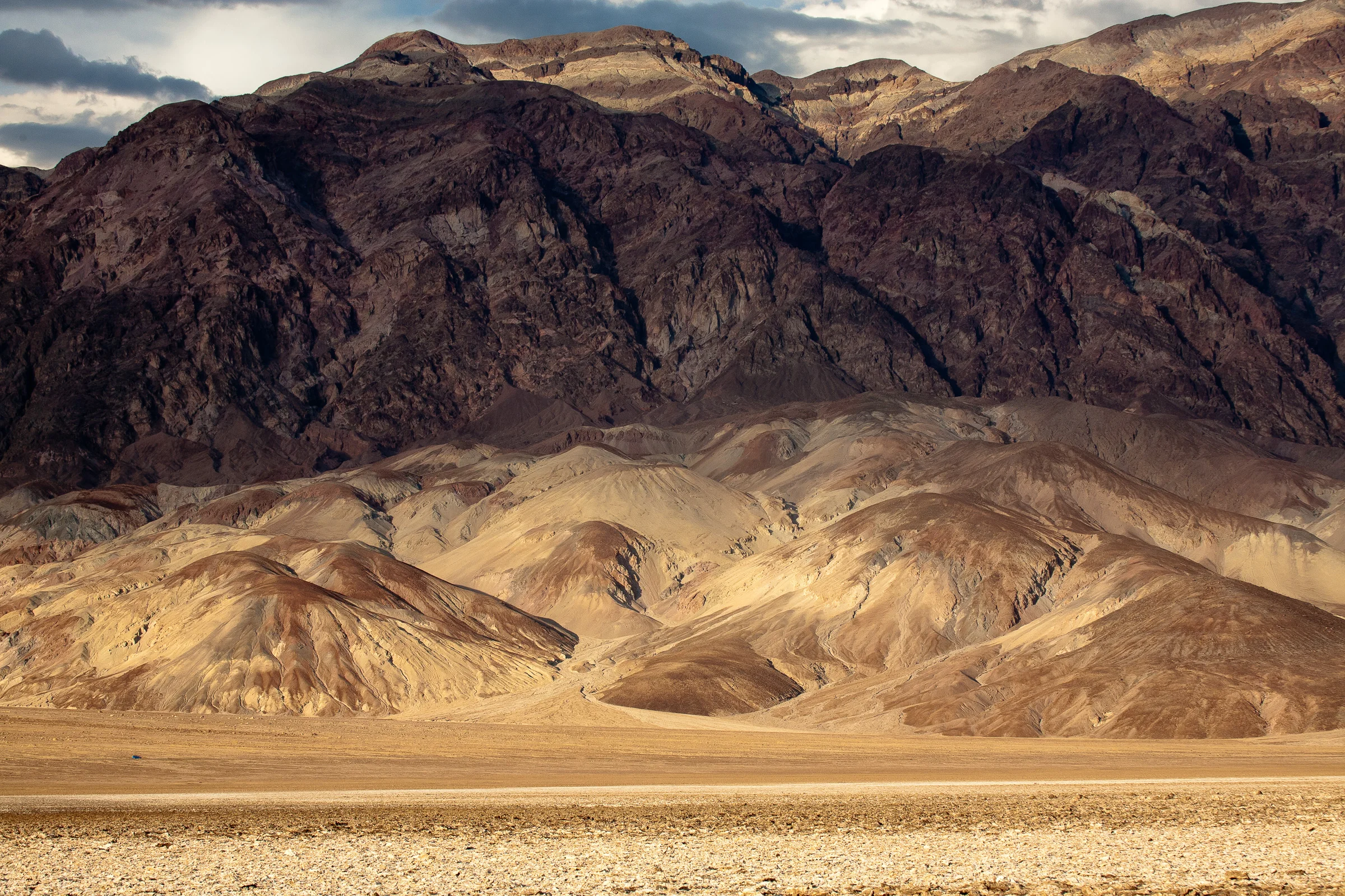 Black Mountains and Car - Death Valley