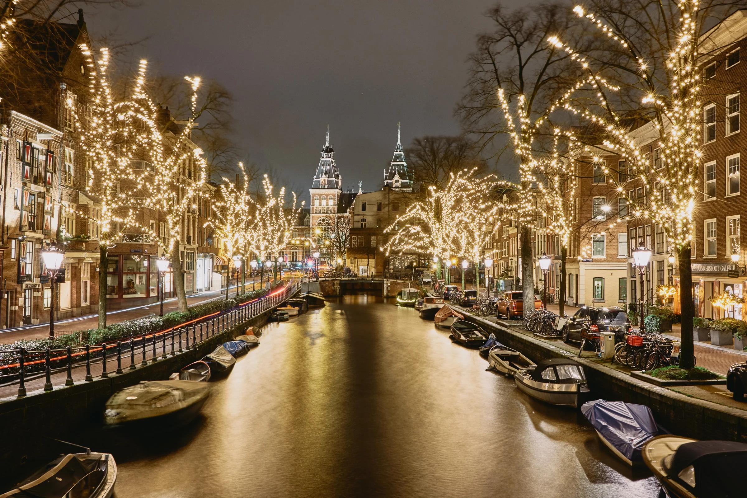 Spiegelgracht at Night - Amsterdam