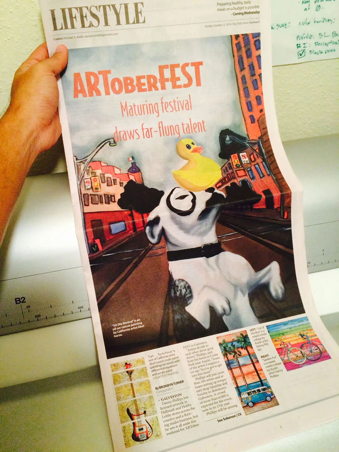 Un Dia Normal and Carl...try to Focus on The Daily News Published in October of 2014