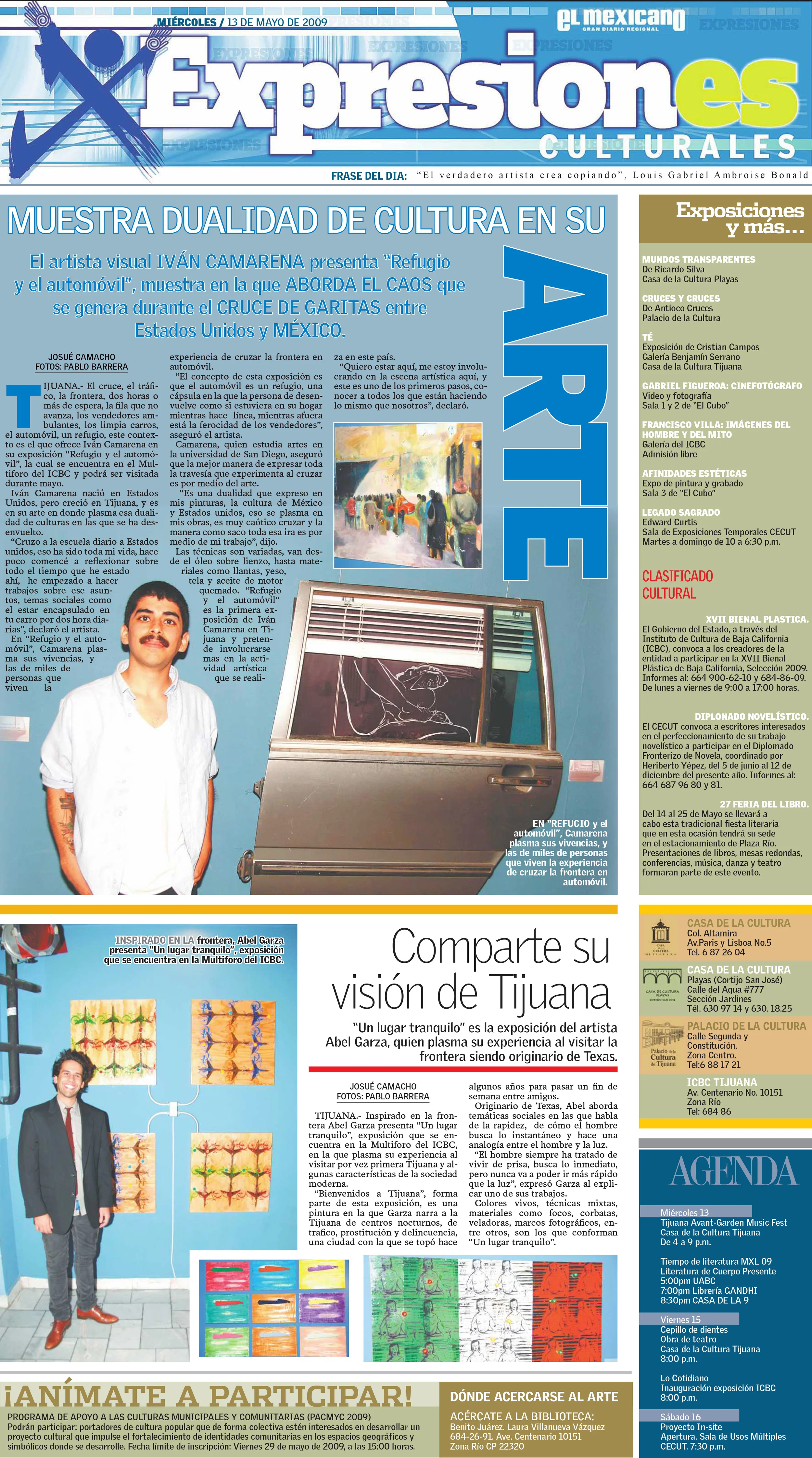 El Mexicano Gran Diario Regional Published in May of 2009